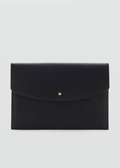 Laptop case with flap — Black 1