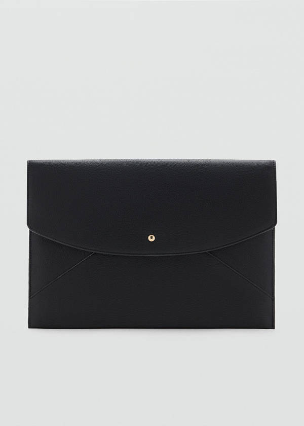 Laptop case with flap — Black