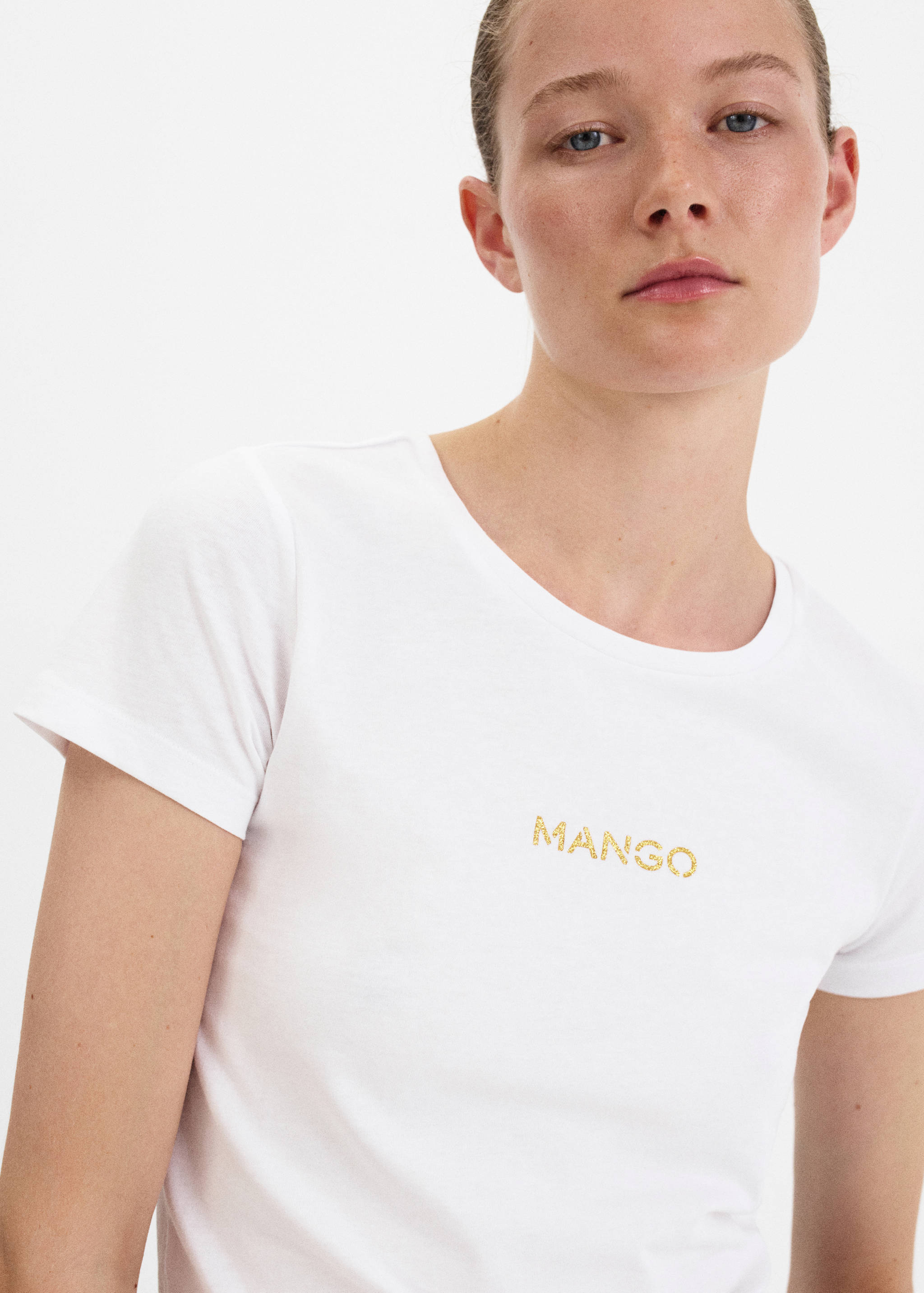 Logo print cotton t-shirt - Medium plane