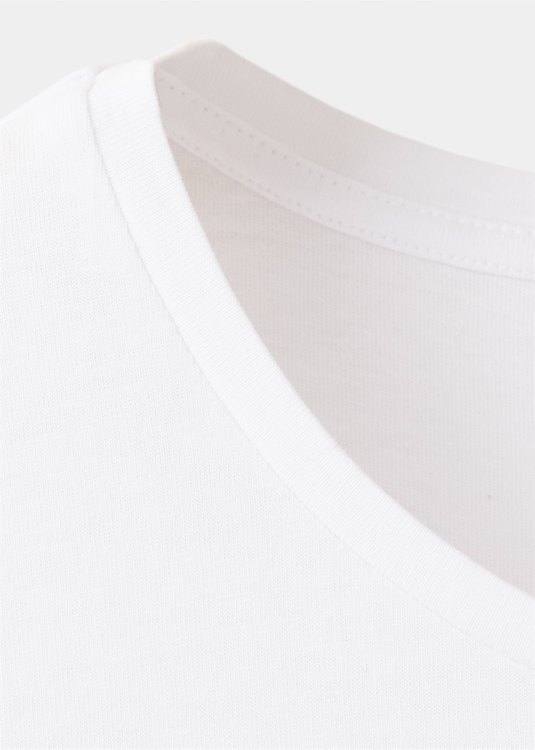 Logo print cotton t-shirt - Details of the article 8, White. Ref: 37053319-00.