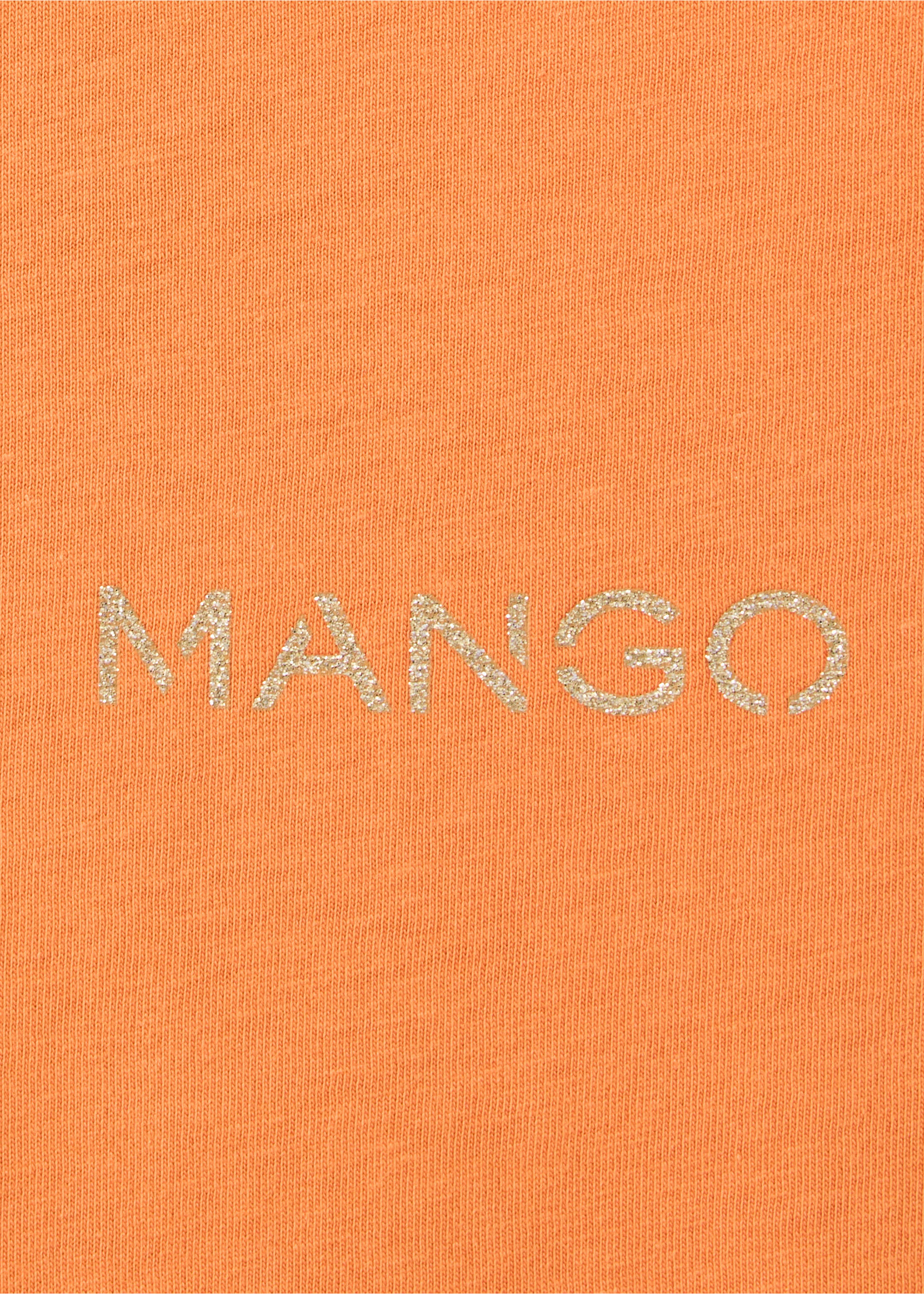 Logo print cotton t-shirt - Details of the article 8, Orange. Ref: 37053319-00.