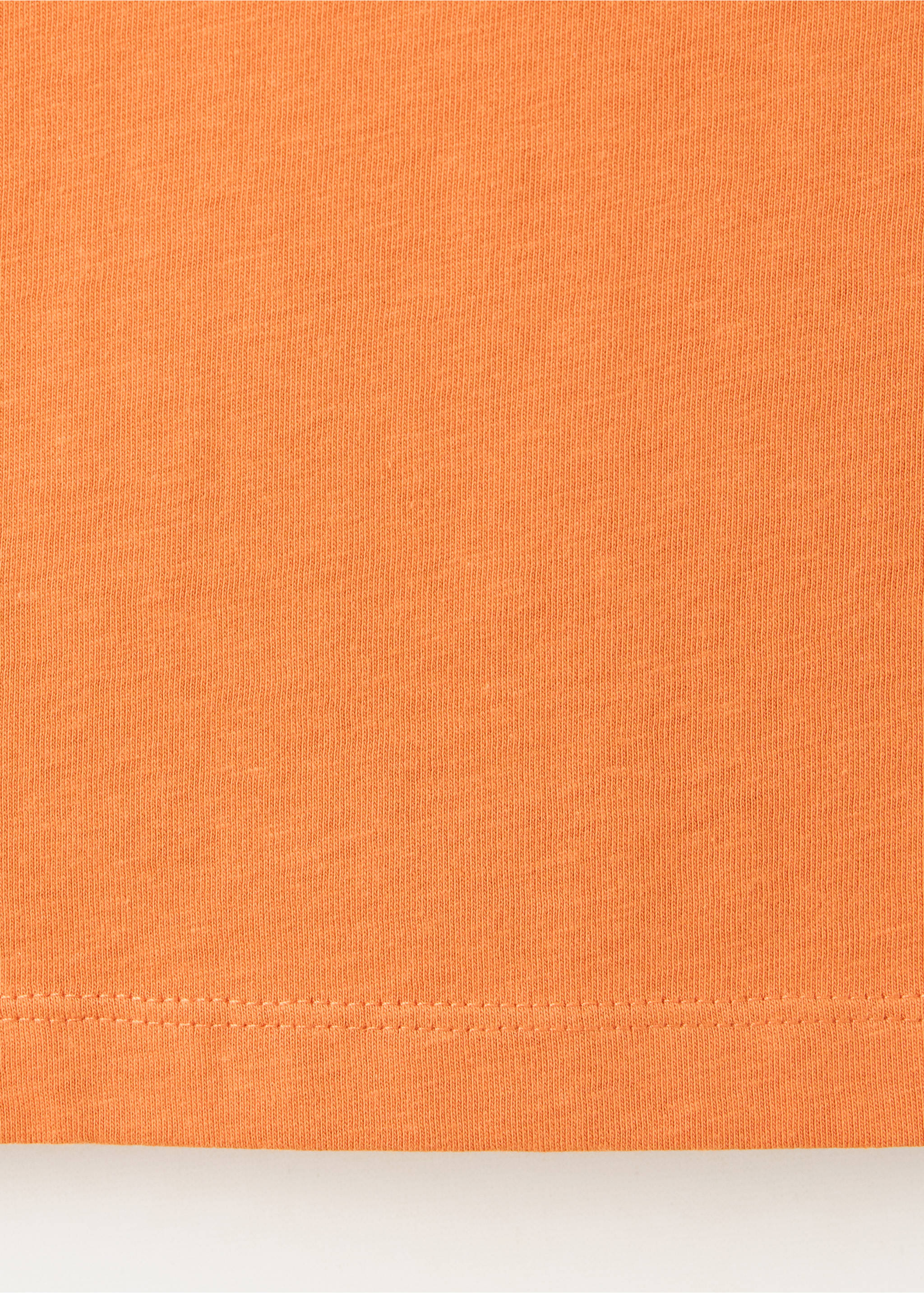 Logo print cotton t-shirt - Details of the article 0, Orange. Ref: 37053319-00.