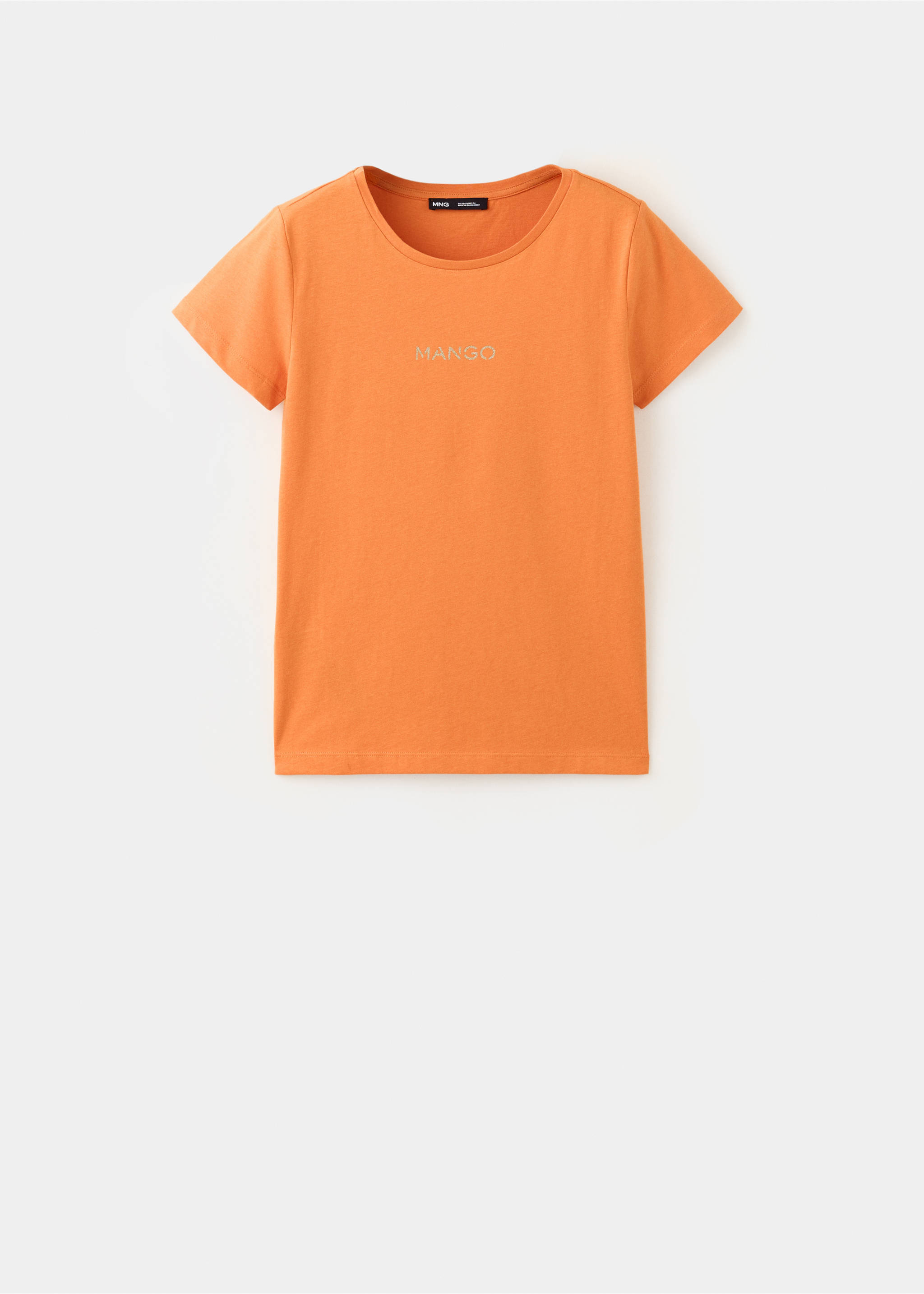 Logo print cotton t-shirt - Article without model, Orange. Ref: 37053319-00.