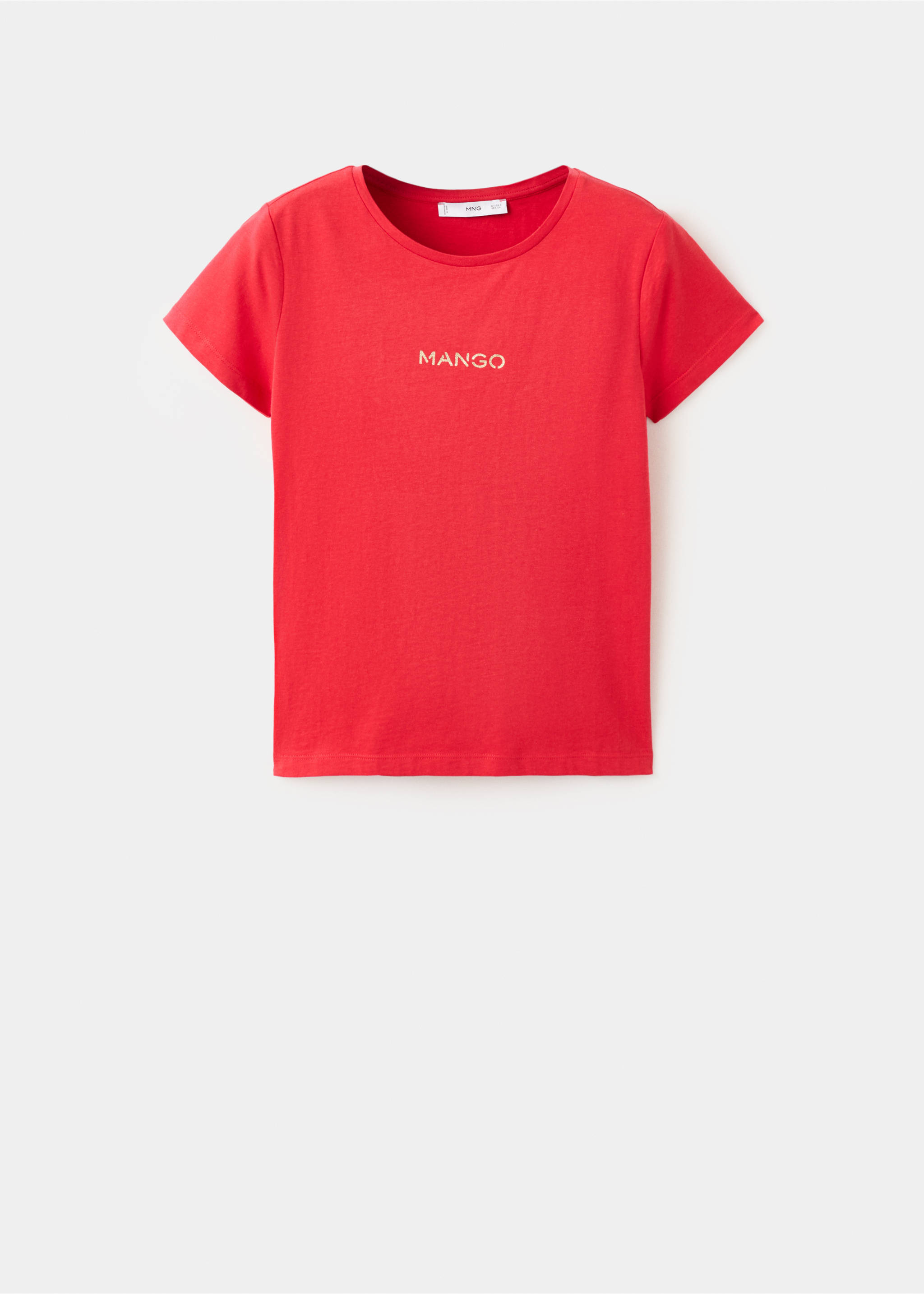 Logo print cotton t-shirt - Article without model, Red. Ref: 37053319-00.
