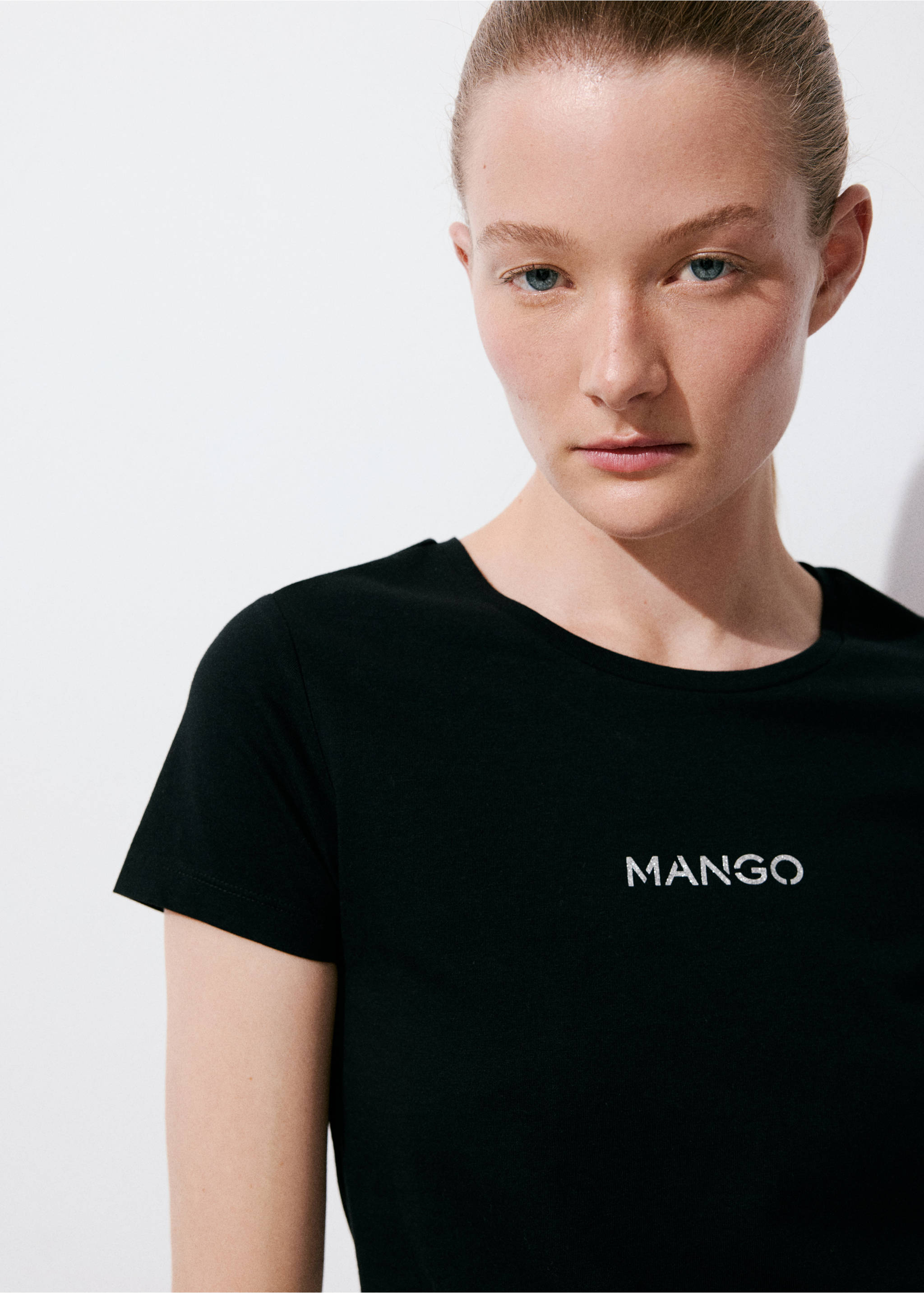 Logo print cotton t-shirt - Medium plane, Black. Ref: 37053319-00.