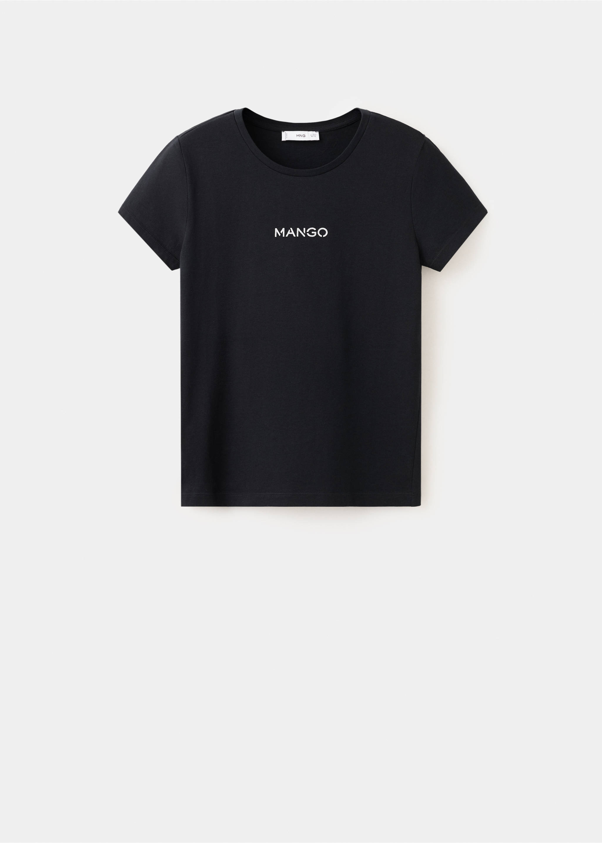 Logo print cotton t-shirt - Article without model, Black. Ref: 37053319-00.