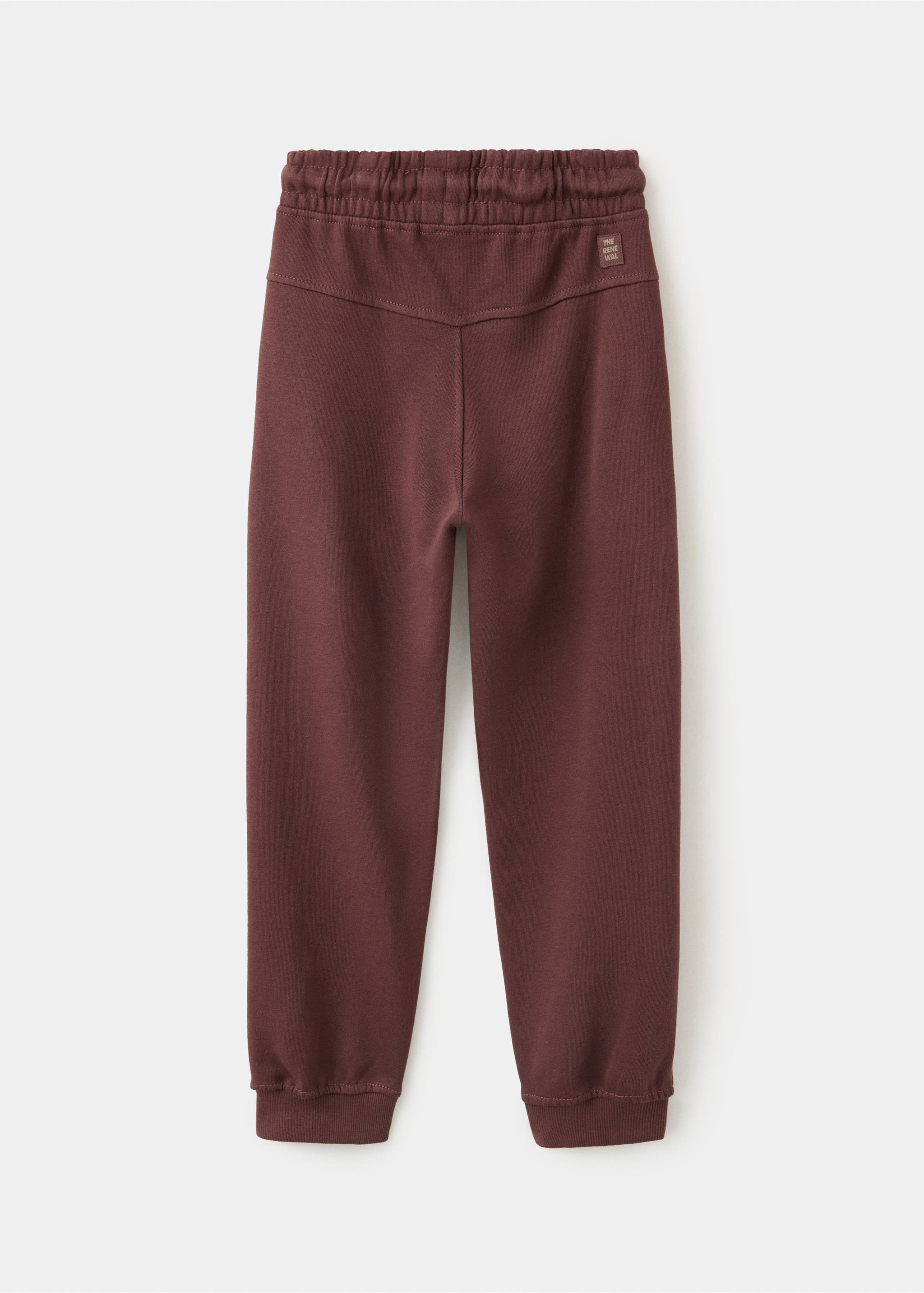 Drawstring jogger trousers - Reverse of the article, Brown. Ref: 37053321-00.