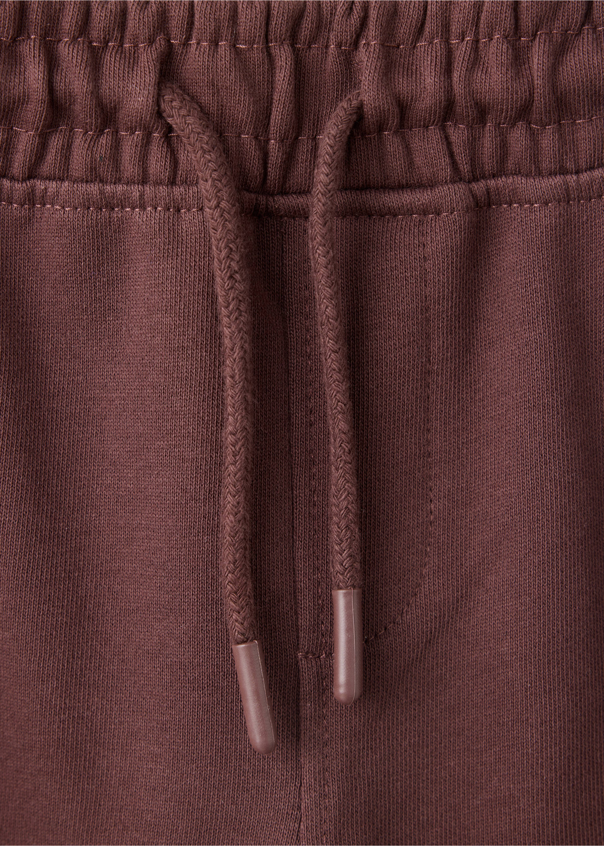 Drawstring jogger trousers - Details of the article 8, Brown. Ref: 37053321-00.