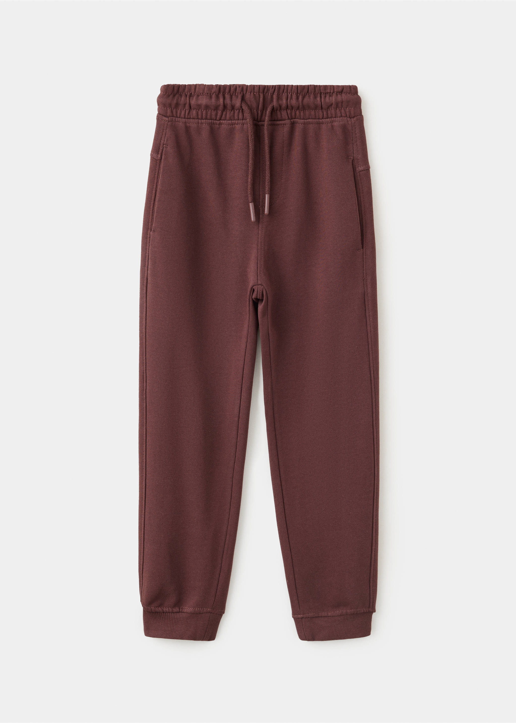 Drawstring jogger trousers - Article without model, Brown. Ref: 37053321-00.