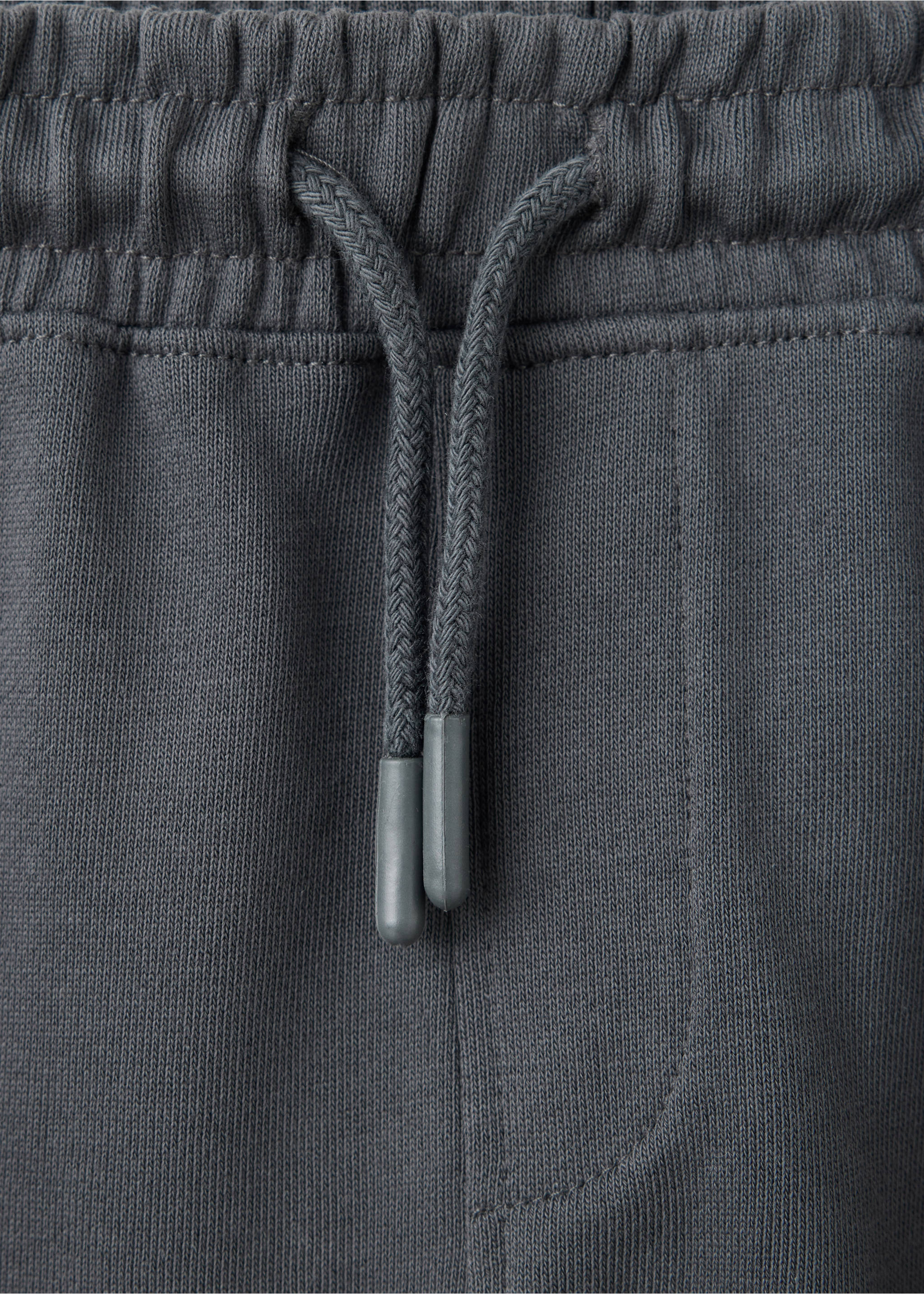 Drawstring jogger trousers - Details of the article 8, Charcoal. Ref: 37053321-00.