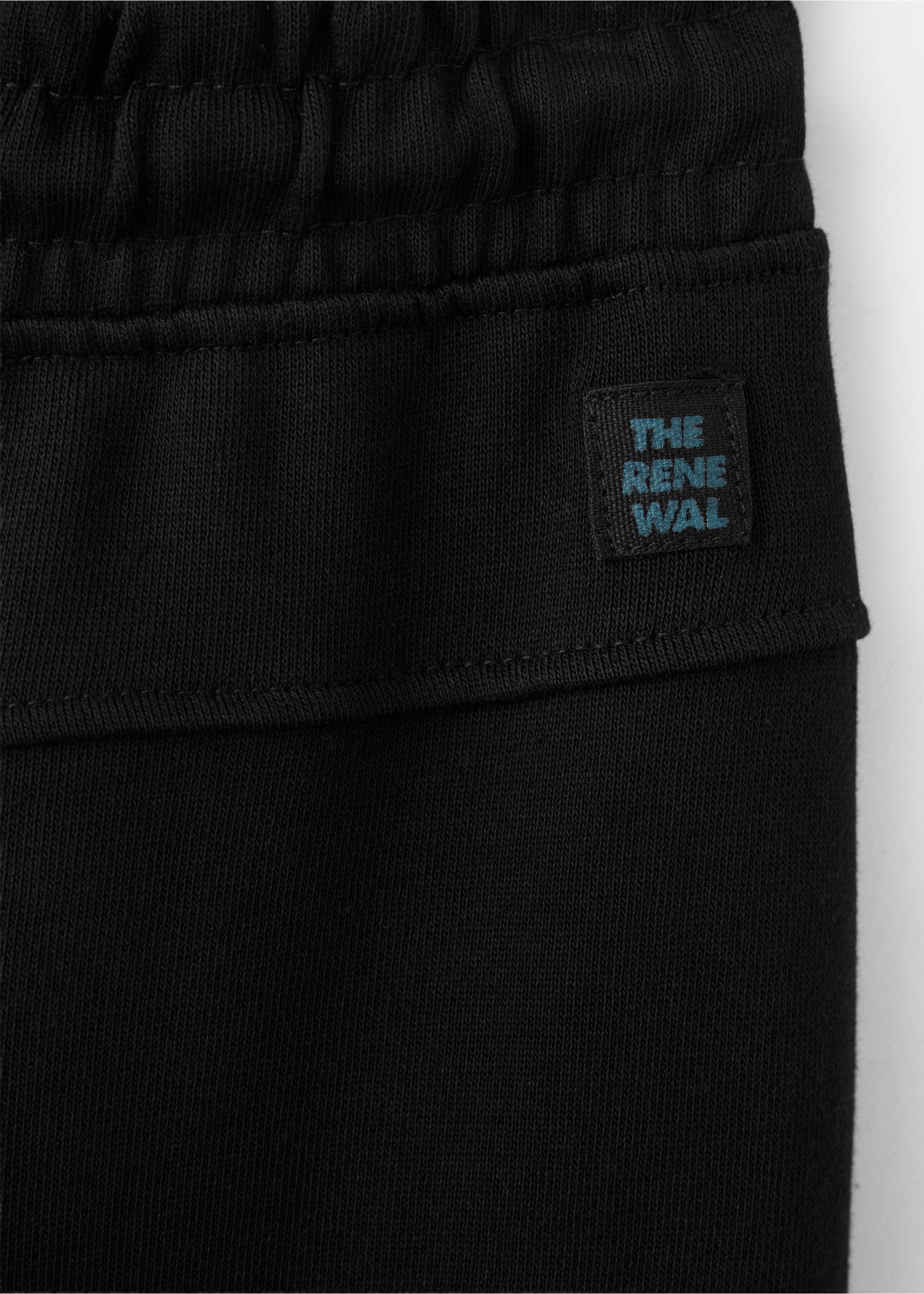 Drawstring jogger trousers - Details of the article 0, Black. Ref: 37053321-00.