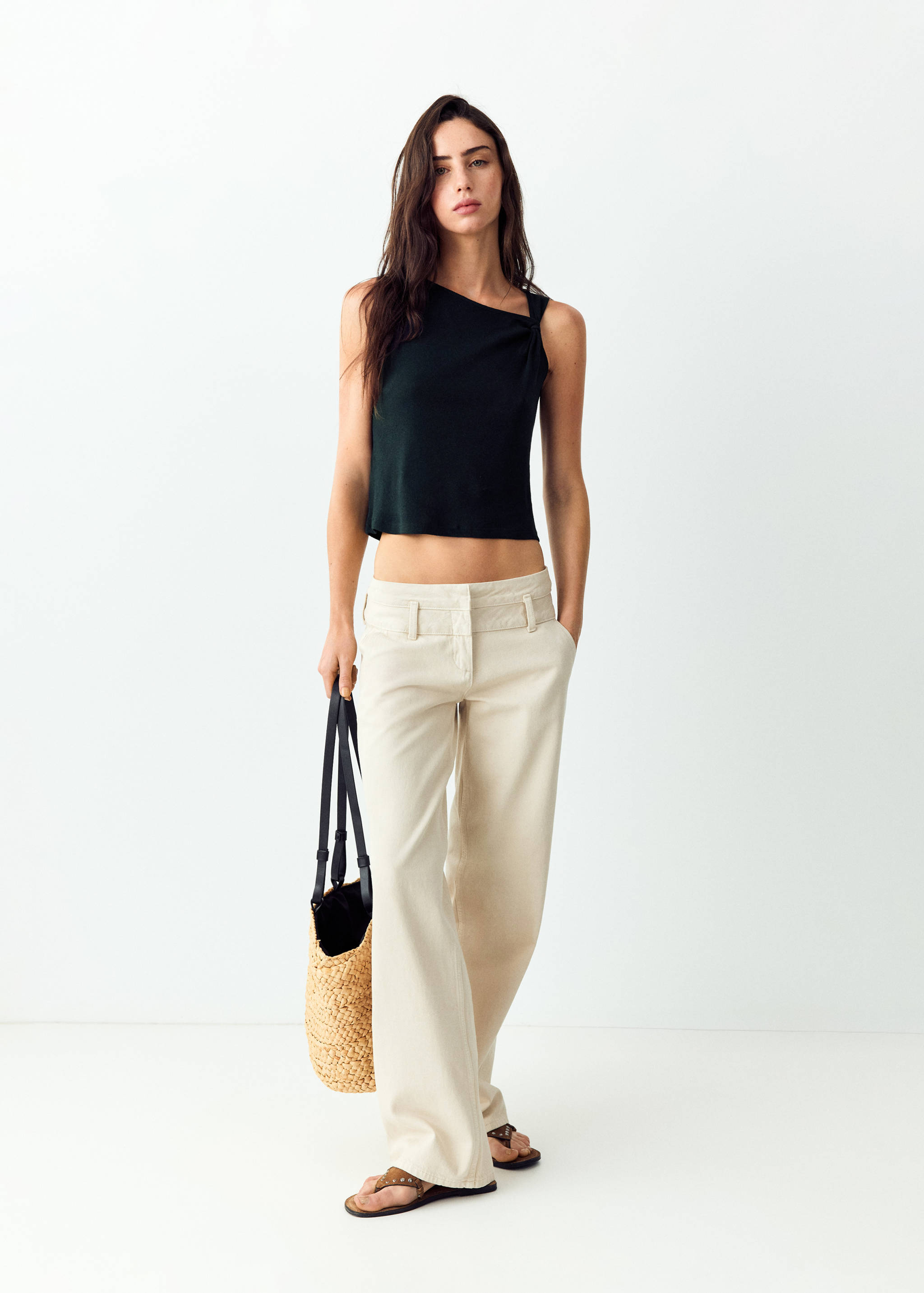 Fine knit top with knot detail - General plane