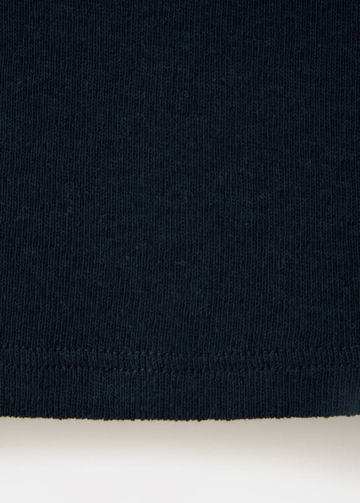 Fine knit top with knot detail — Navy