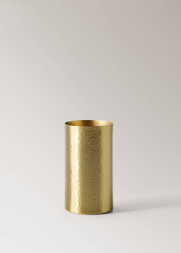 Stainless steel toothbrush cup — Gold