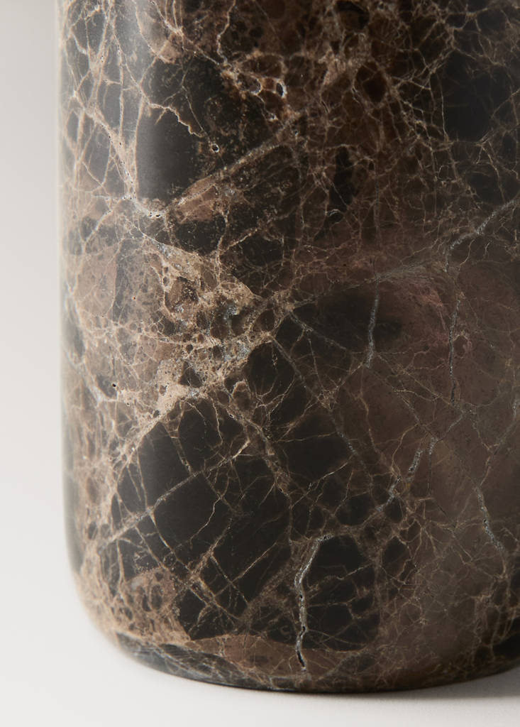 Marble toothbrush cup — Brown