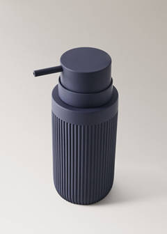 Striped resin soap dispenser — Blue 3