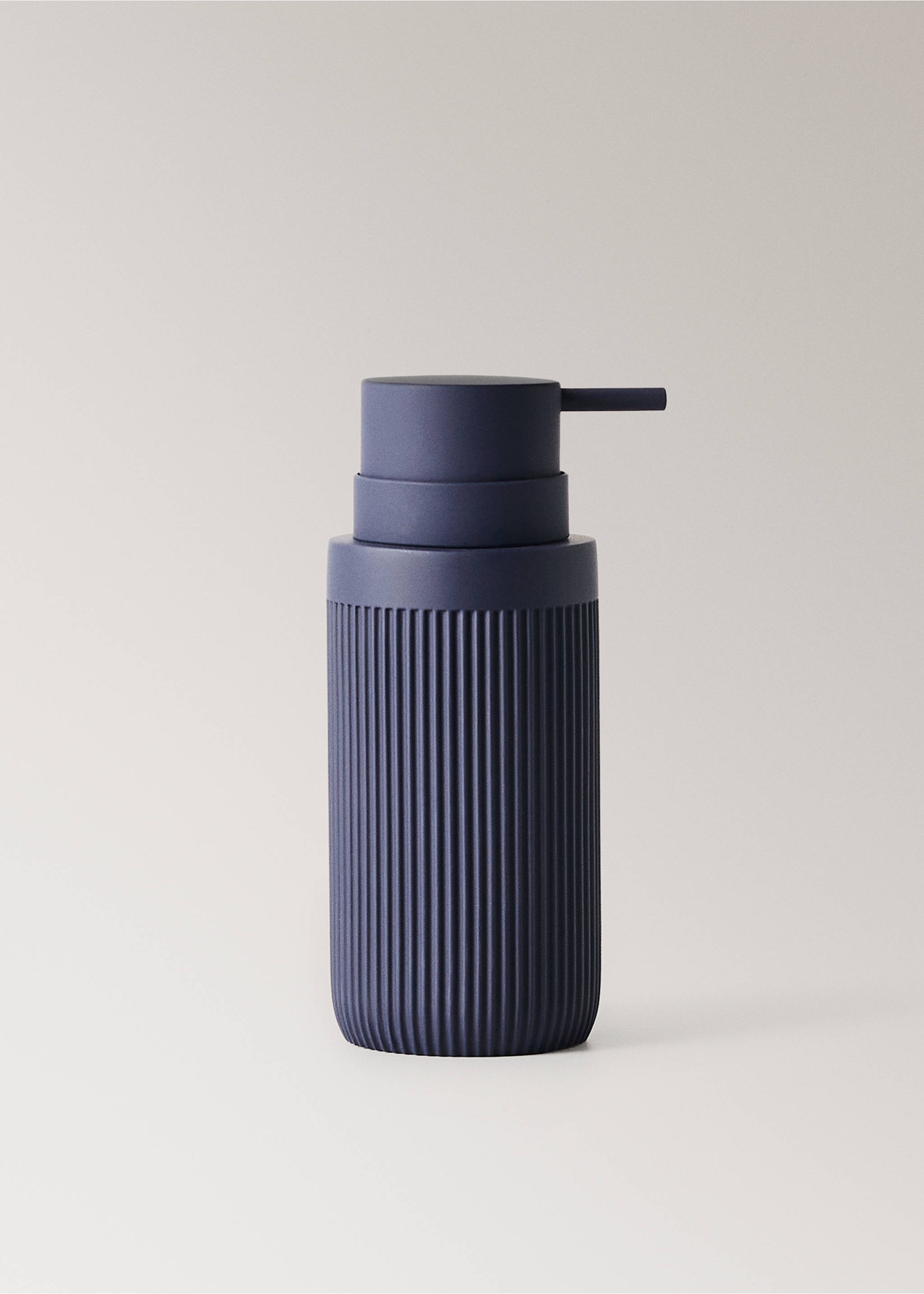 Striped resin soap dispenser - Article without model, Blue. Ref: 37053863-00.