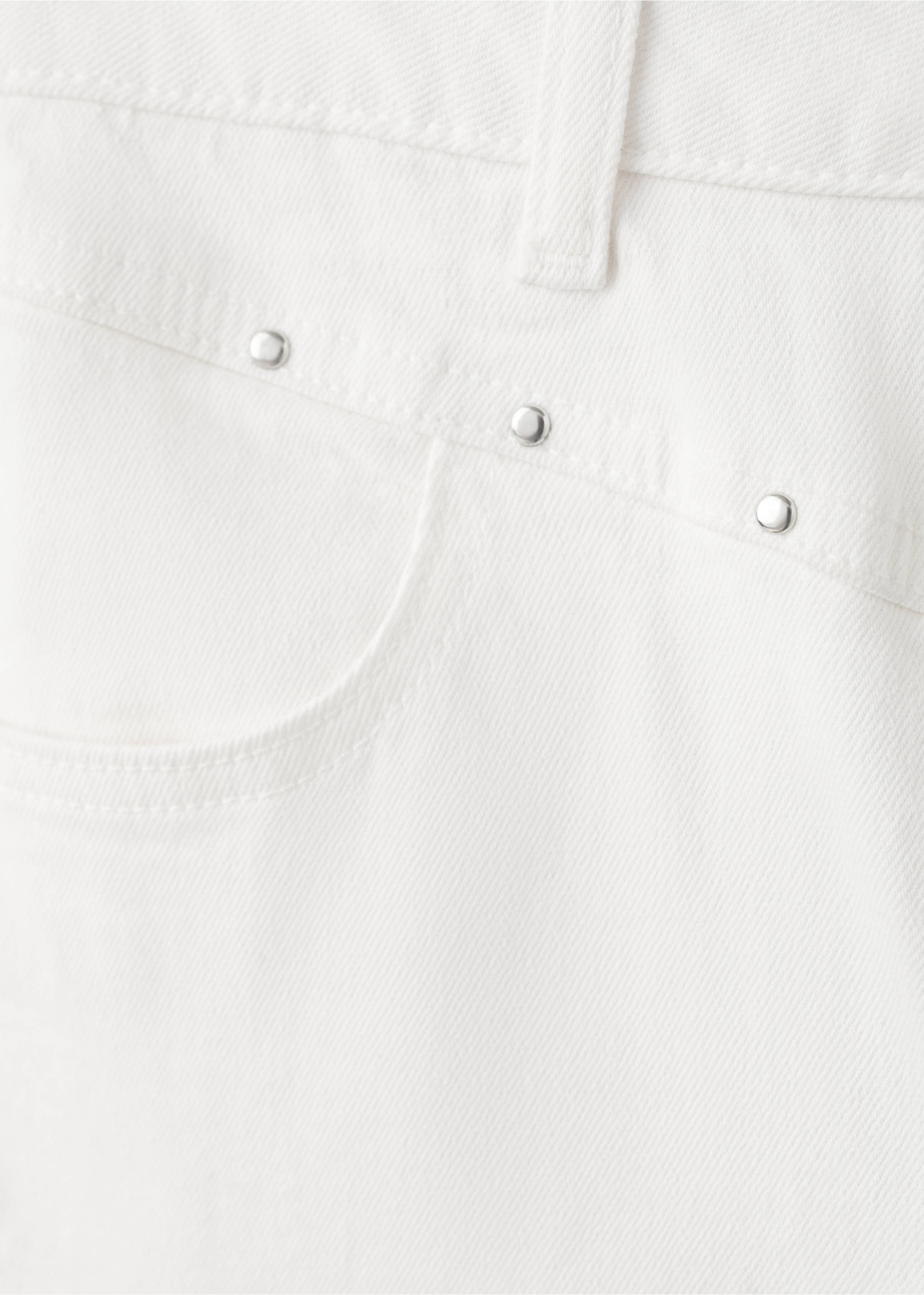 Jean flare en coton - Détail de l'article 0, Blanc. Ref: 37053864-00.