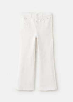 Flared jeans with studs — White 2