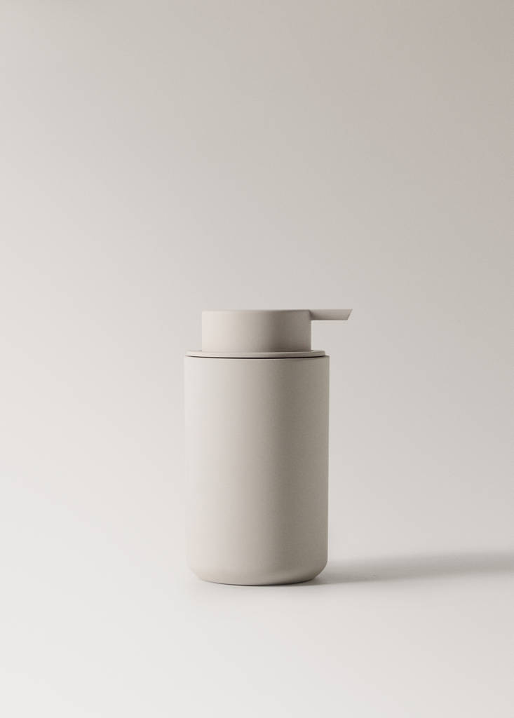 Resin soap dispenser — Ecru