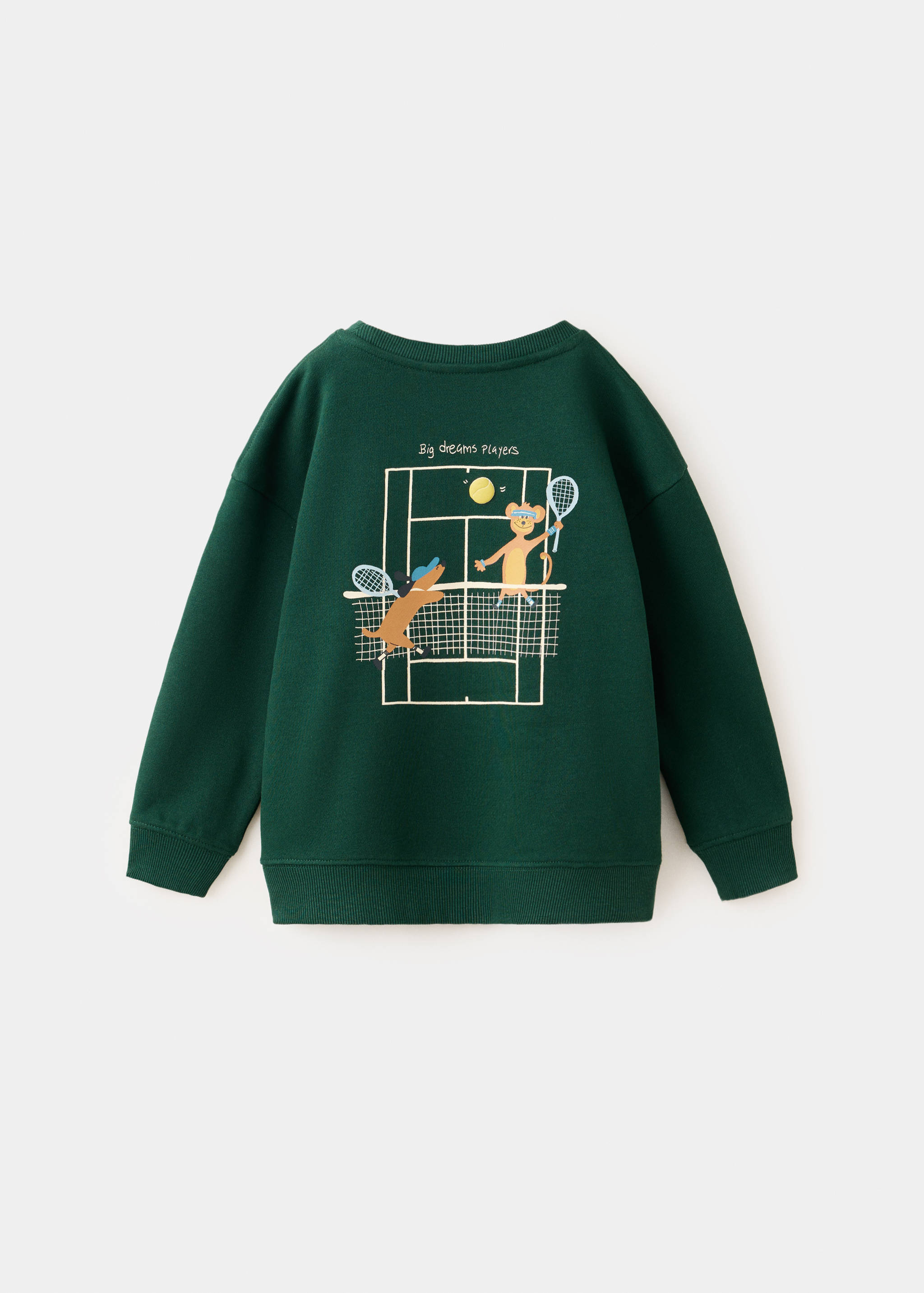 Sudadera 100% algodón dibujo tenis - Reverso del artículo