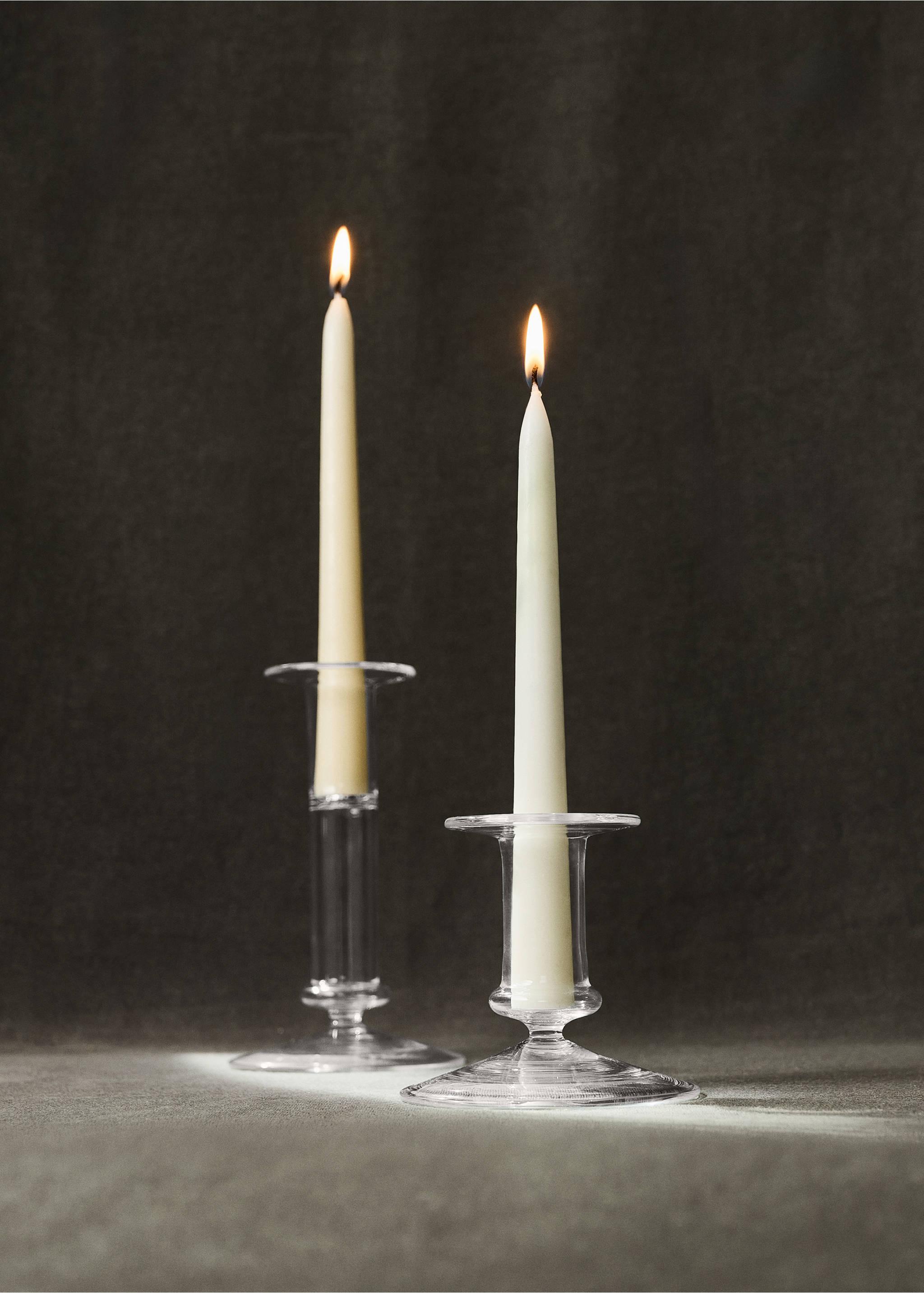 Low borosilicate candle holder - General plane, Ice Grey. Ref: 37053870-00.