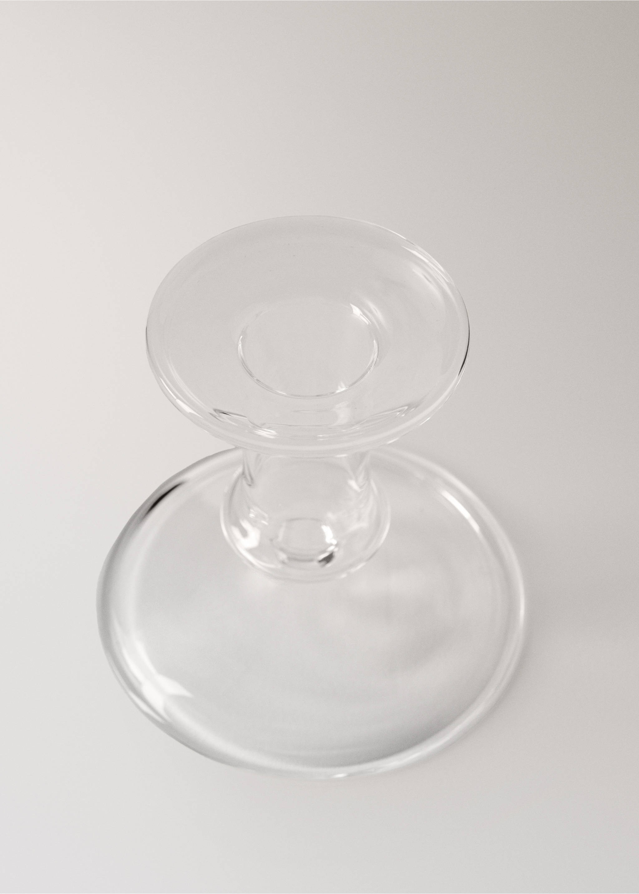 Low borosilicate candle holder - Details of the article 1, Ice Grey. Ref: 37053870-00.