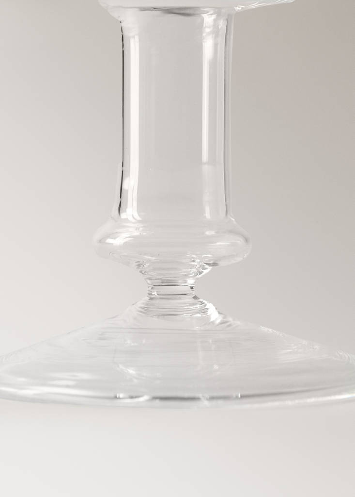 Low borosilicate candle holder — Ice Grey