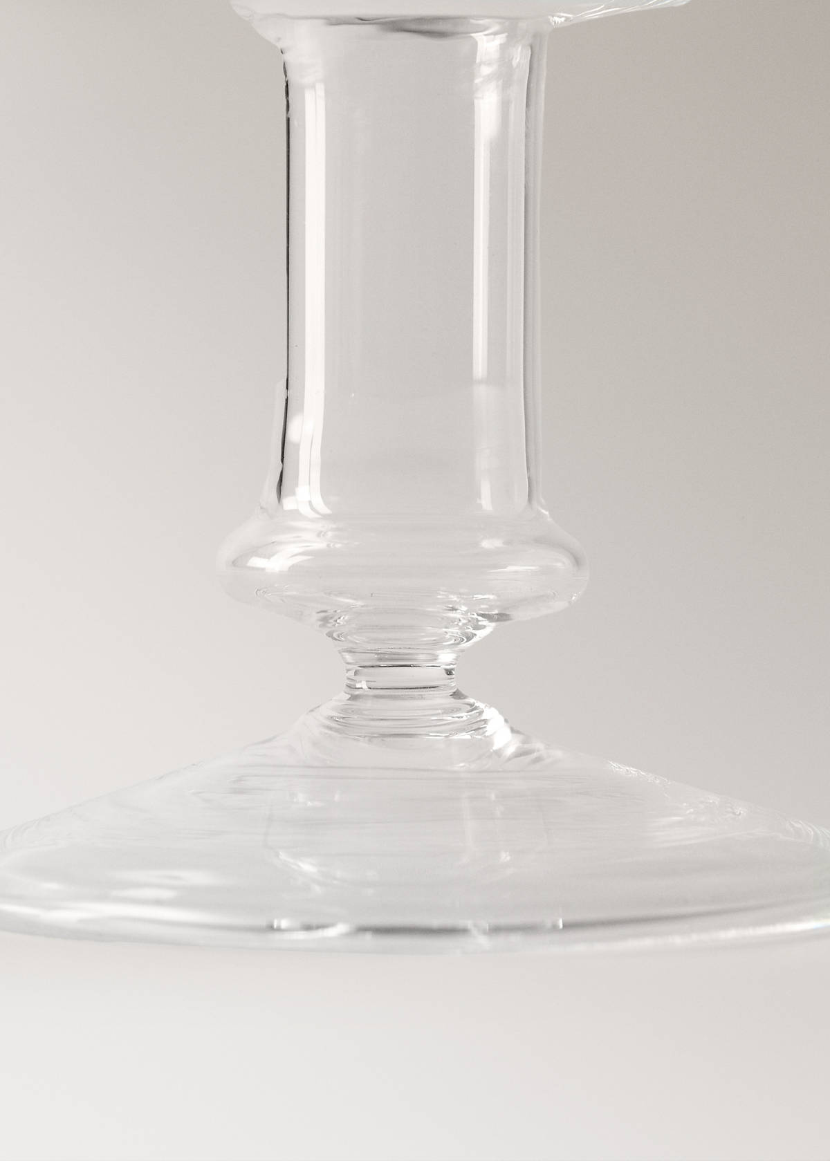 Low borosilicate candle holder — Ice Grey