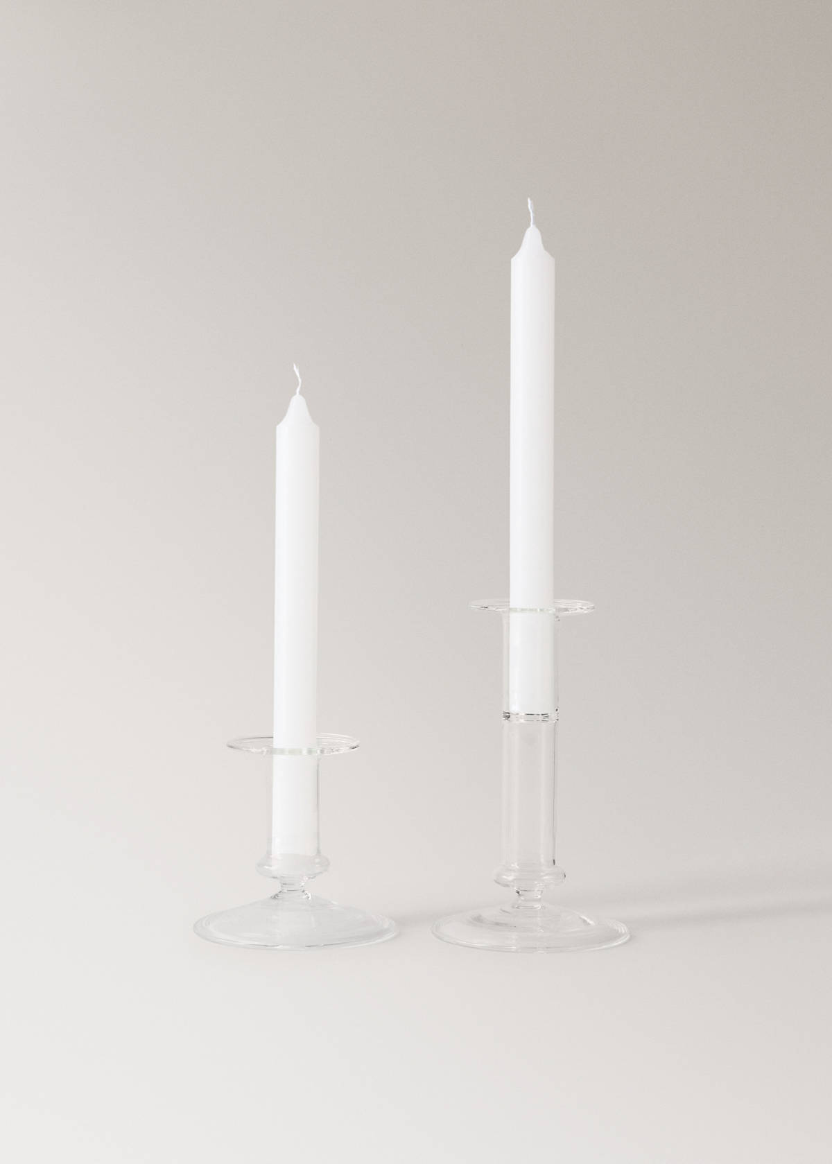 Low borosilicate candle holder — Ice Grey