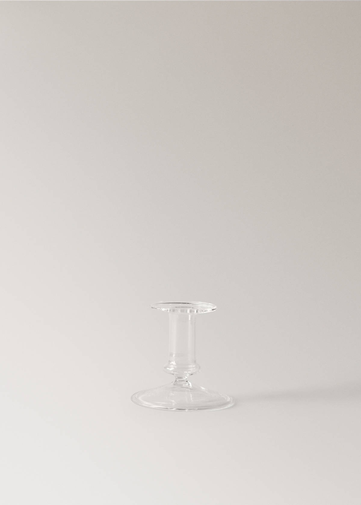 Low borosilicate candle holder — Ice Grey