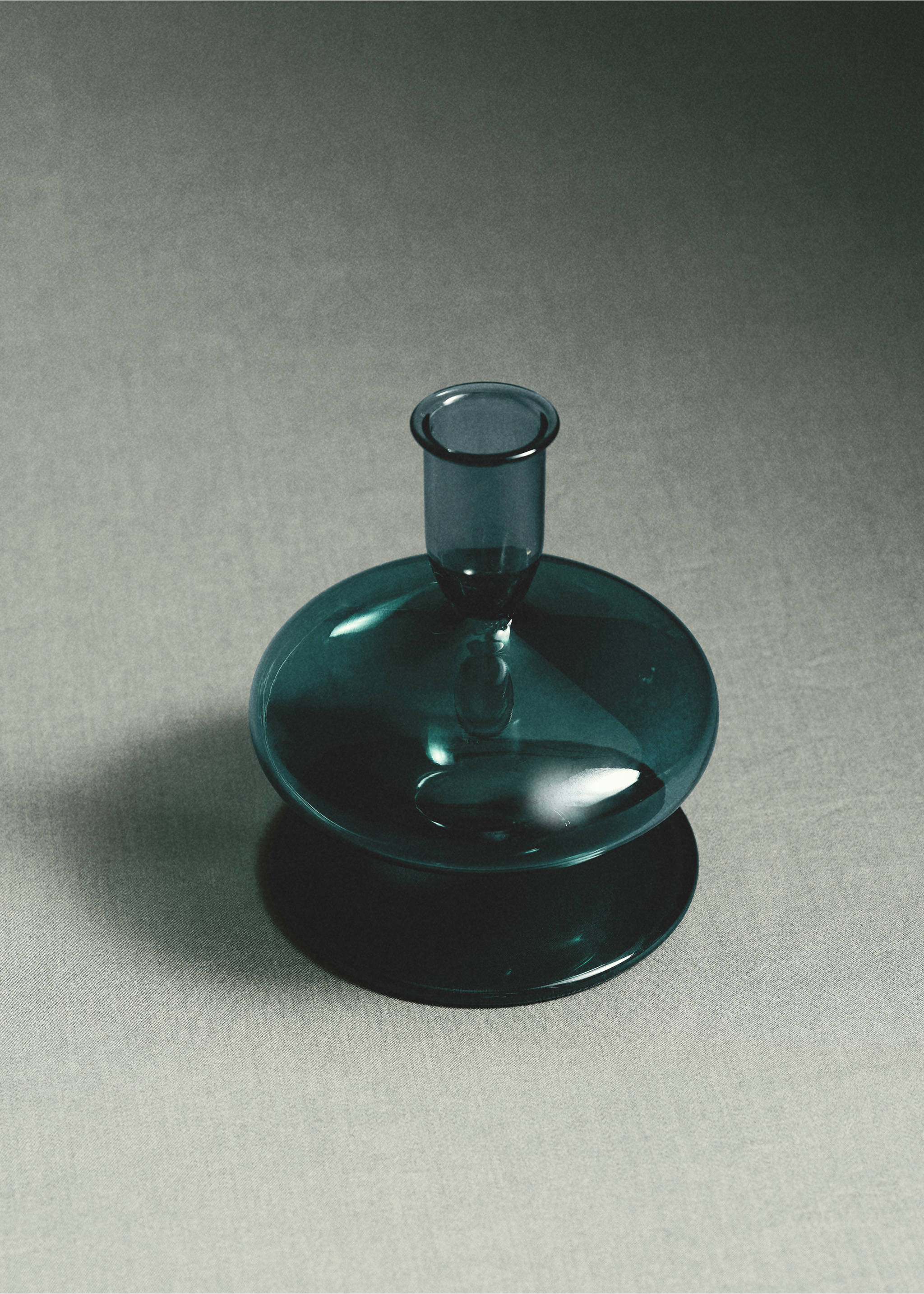Bicolour borosilicate candelabrum - Details of the article 7, Petrol Blue. Ref: 37053871-00.