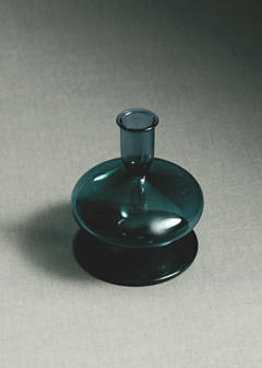 Bicolour borosilicate candelabrum — Petrol Blue 5