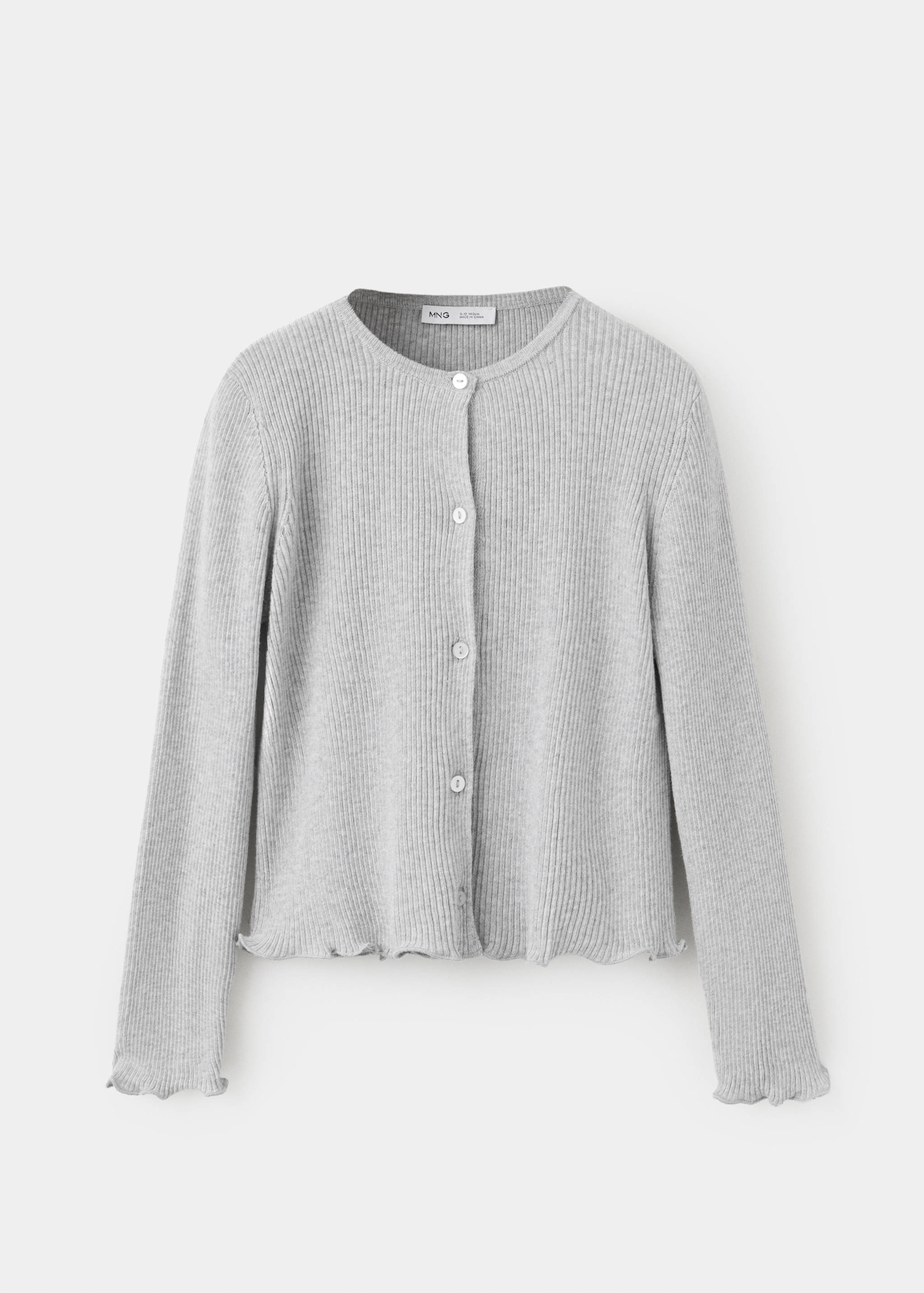 Gilet en mélange de coton à maille côtelée - Article sans modèle