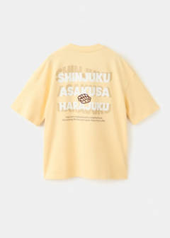 Plus size printed oversized T-shirt — Pastel Yellow 5