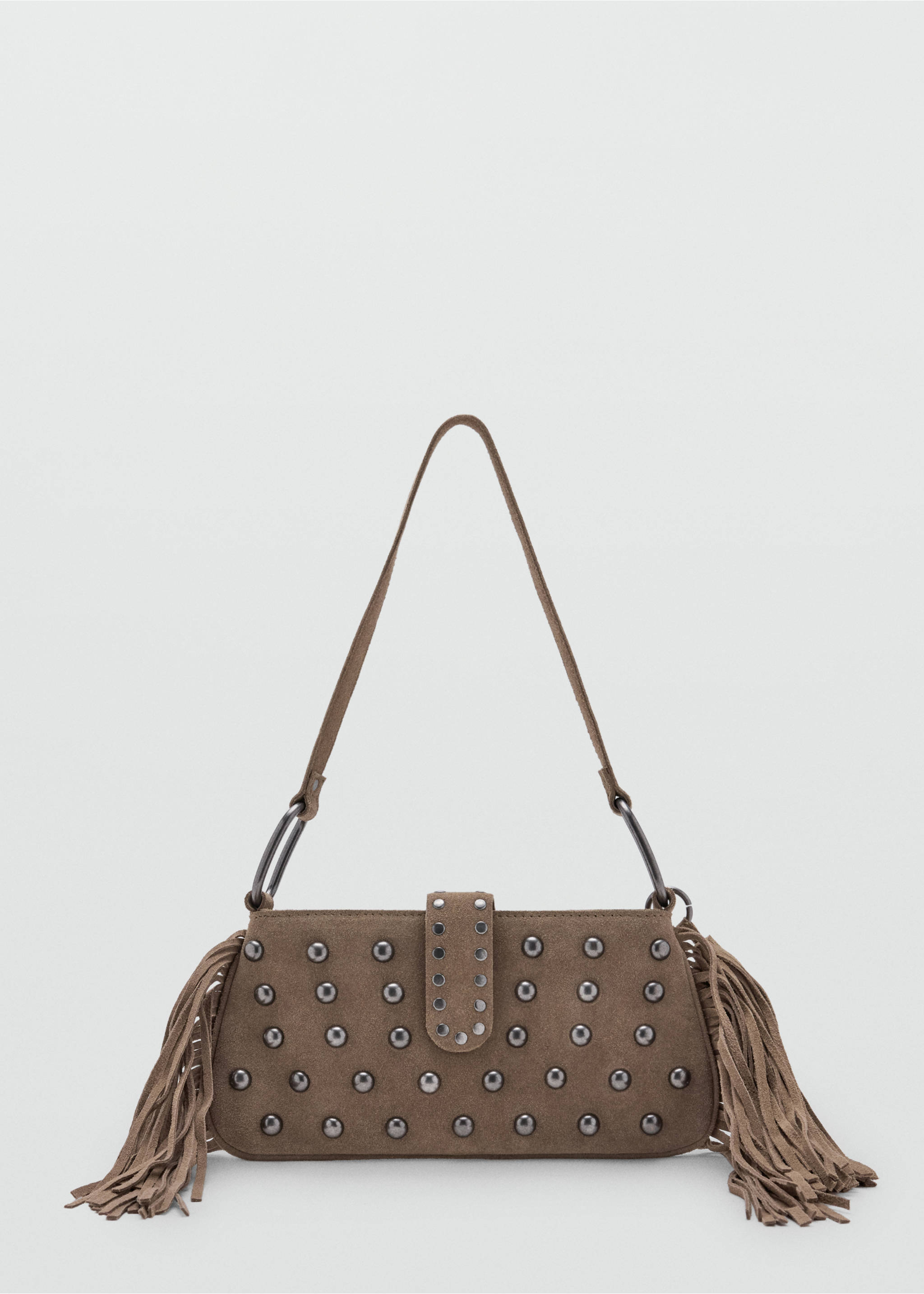 Fringe leather bag - Article without model, Sand. Ref: 37053877-00.
