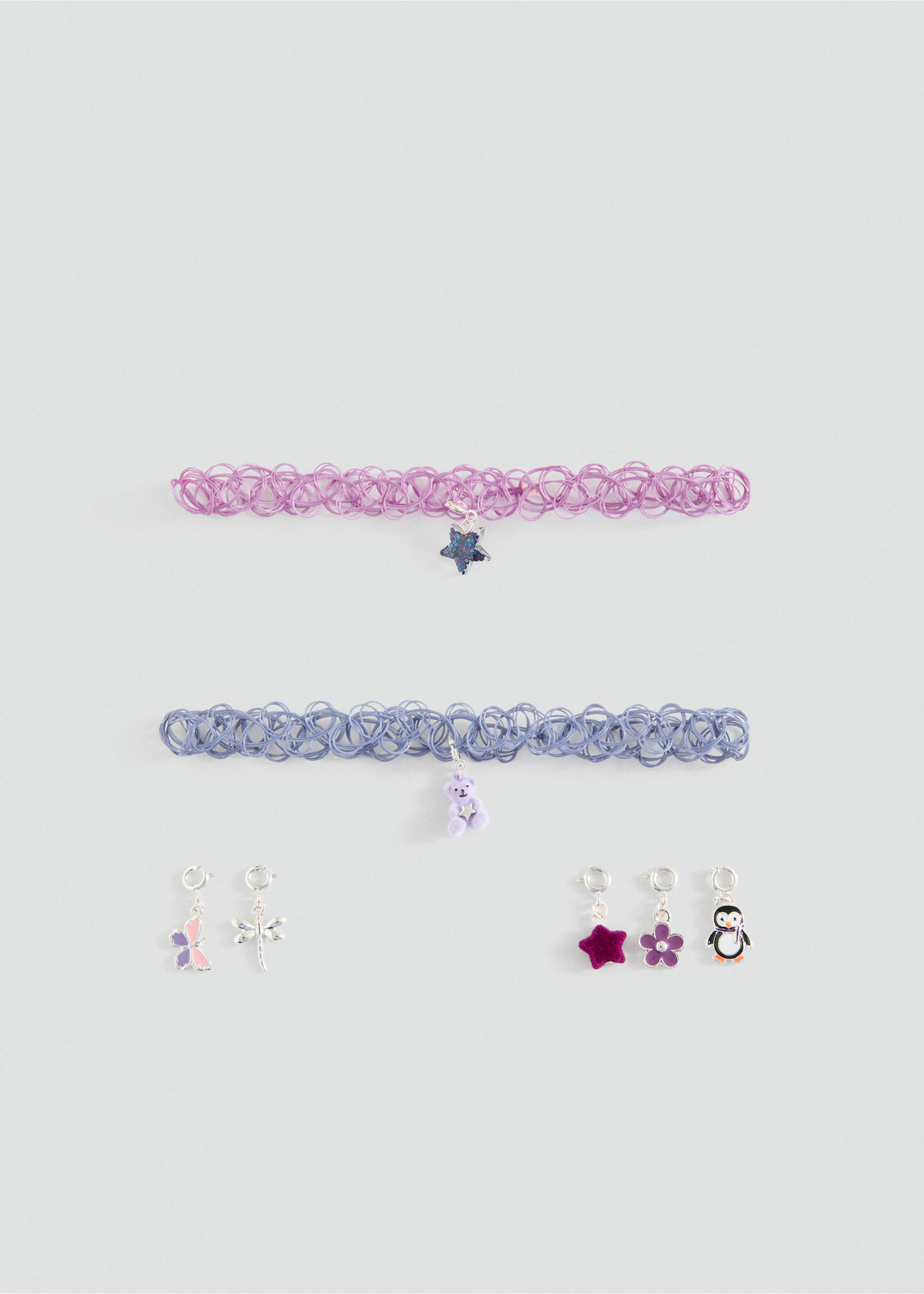 2 chokers pack - Article without model, Lilac. Ref: 37053881-00.