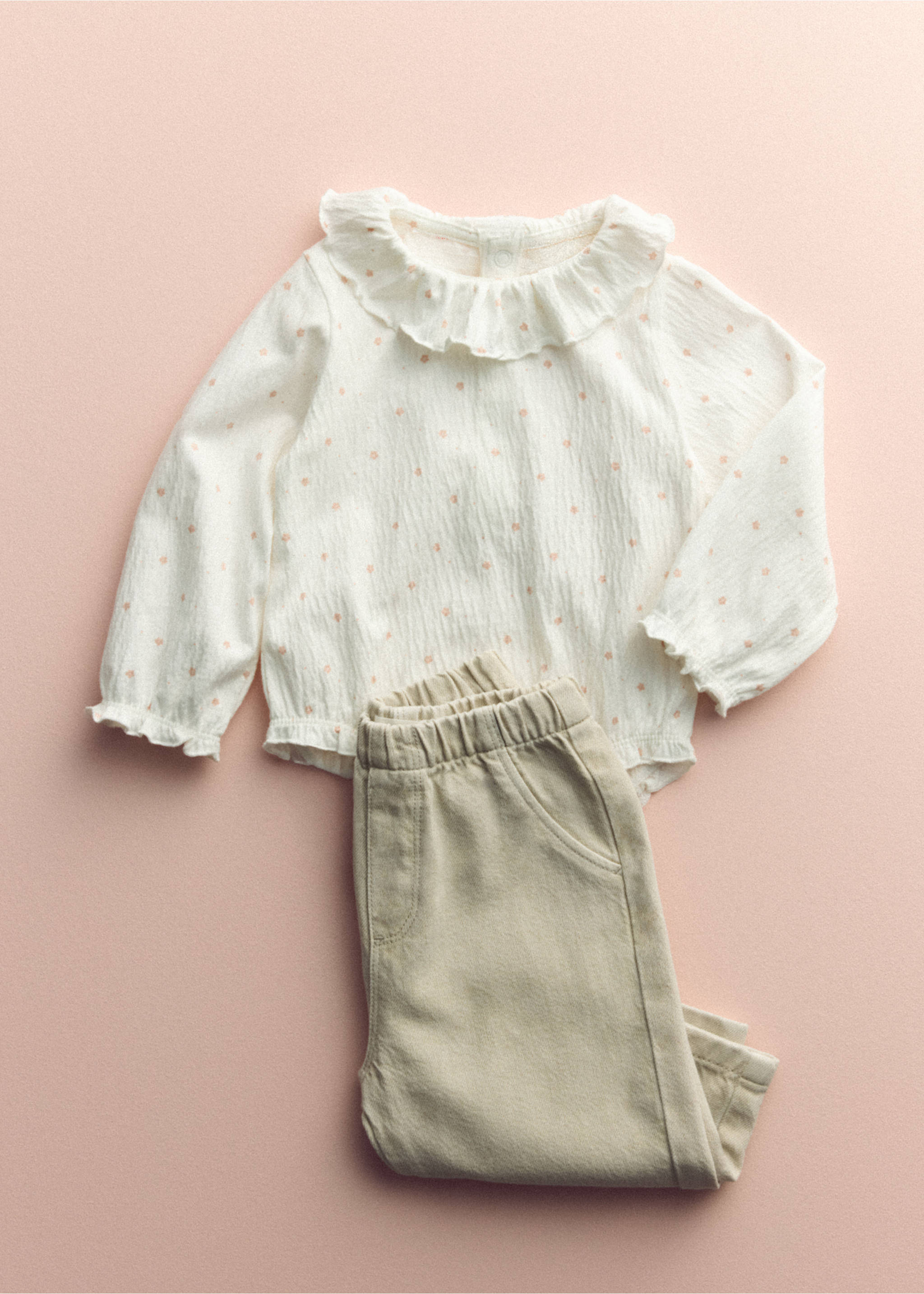 Baby-neck bodysuit - Details of the article 5, Off White. Ref: 37053883-00.