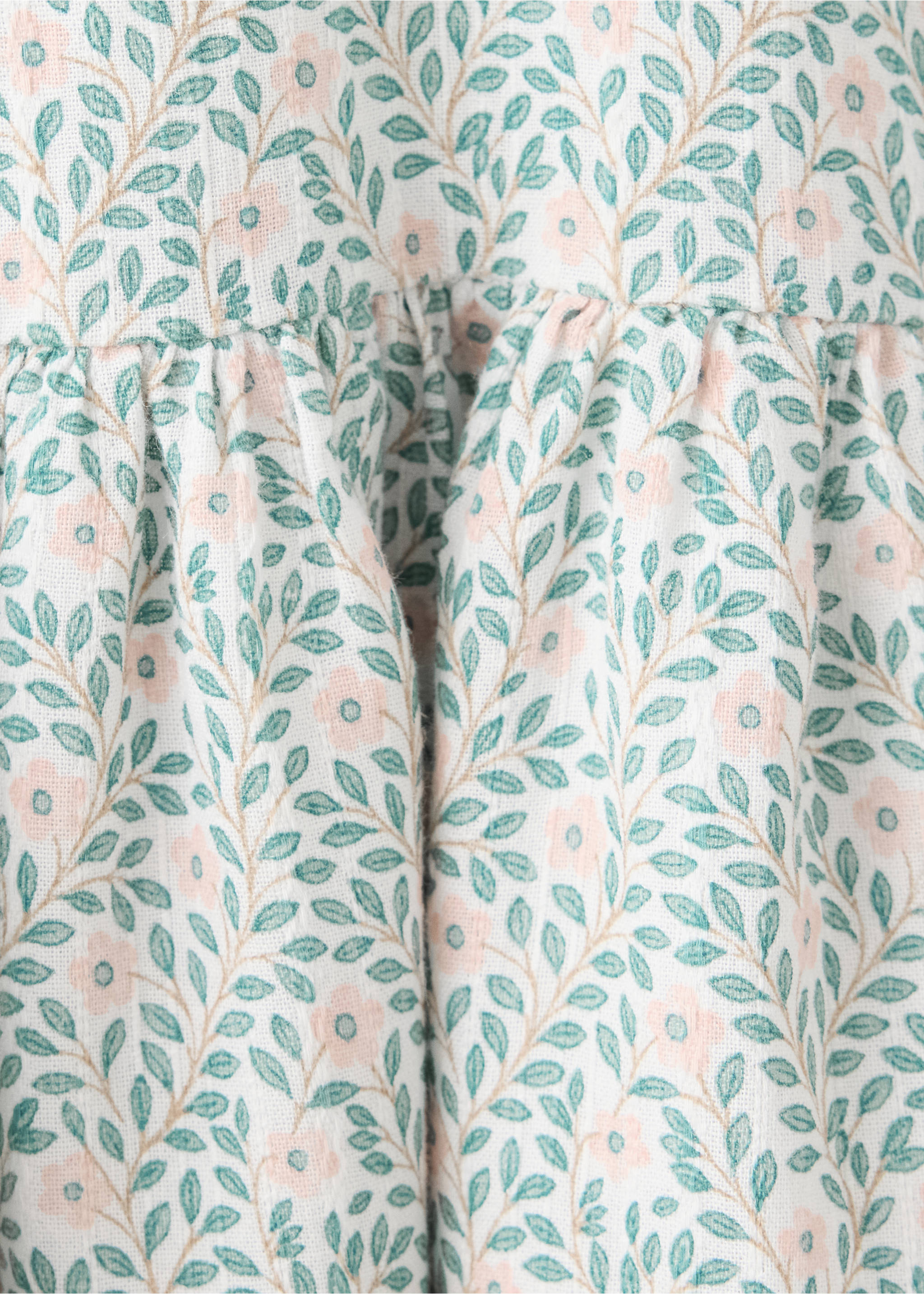 100% cotton floral print dress - Details of the article 8, Off White. Ref: 37053884-00.