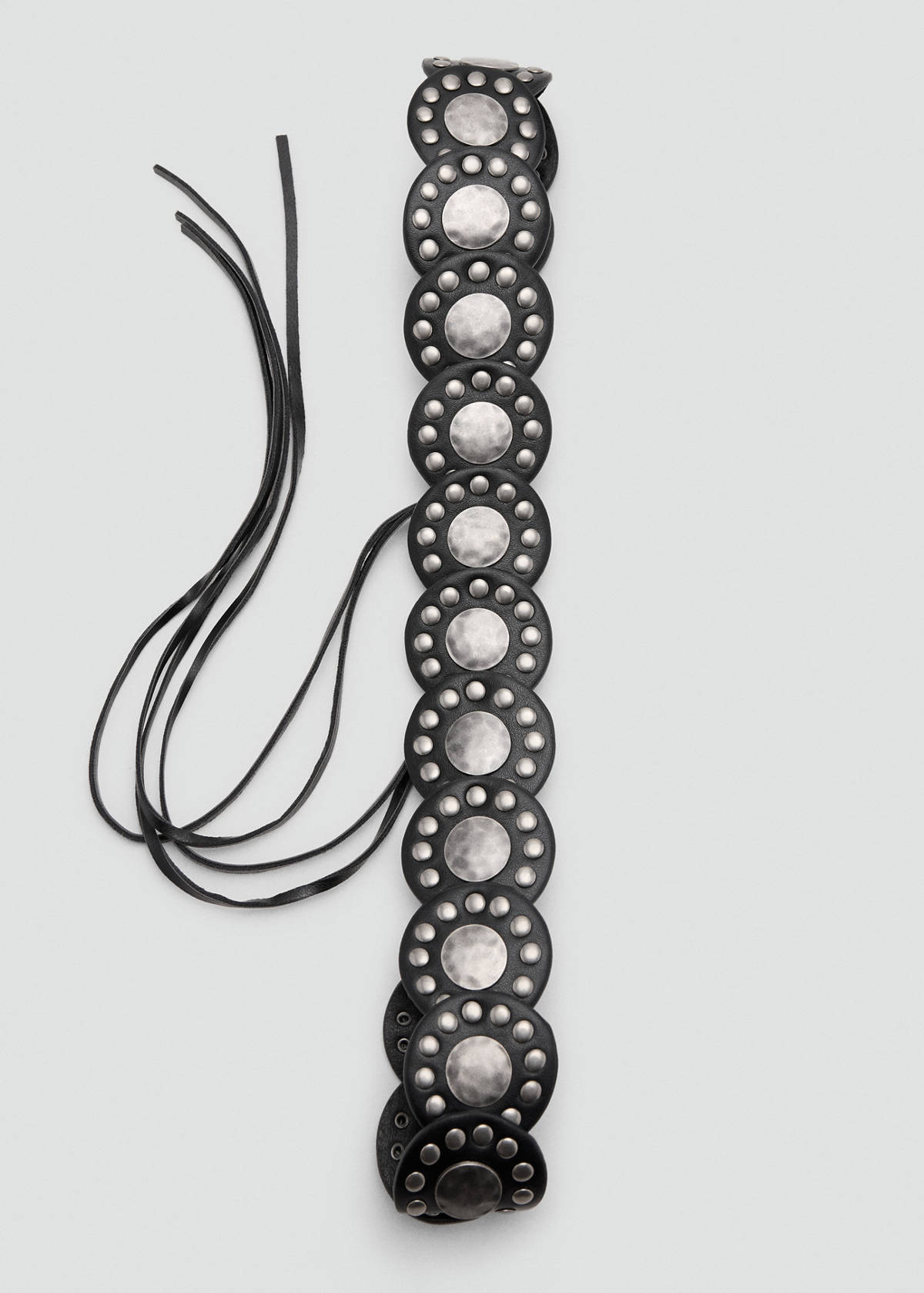 Studded bow belt — Black