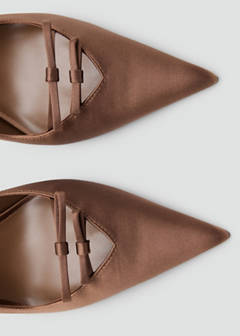 Satin court shoes — Chocolate 4