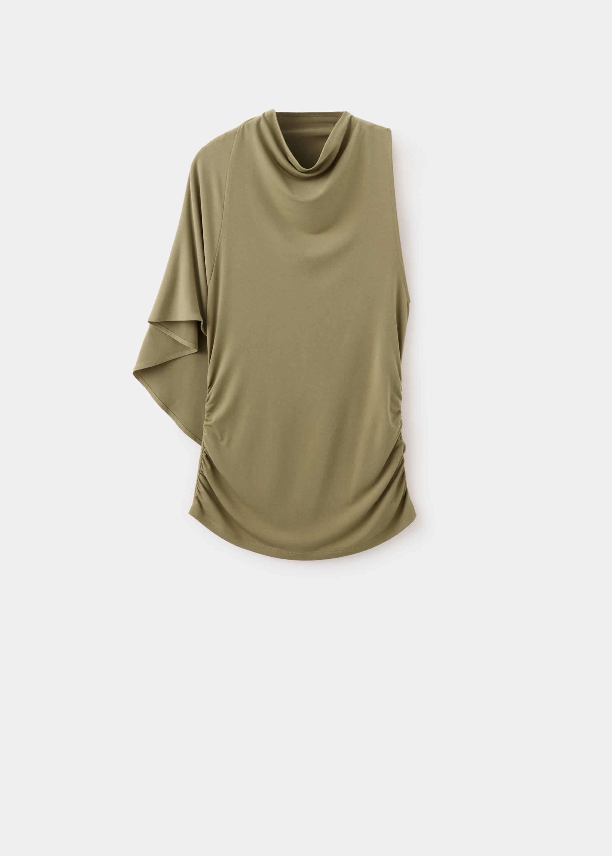Asymmetric draped blouse - Article without model