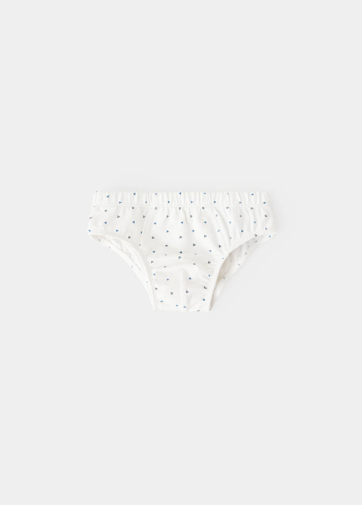 Pack of 3 cotton combination briefs — Sky Blue