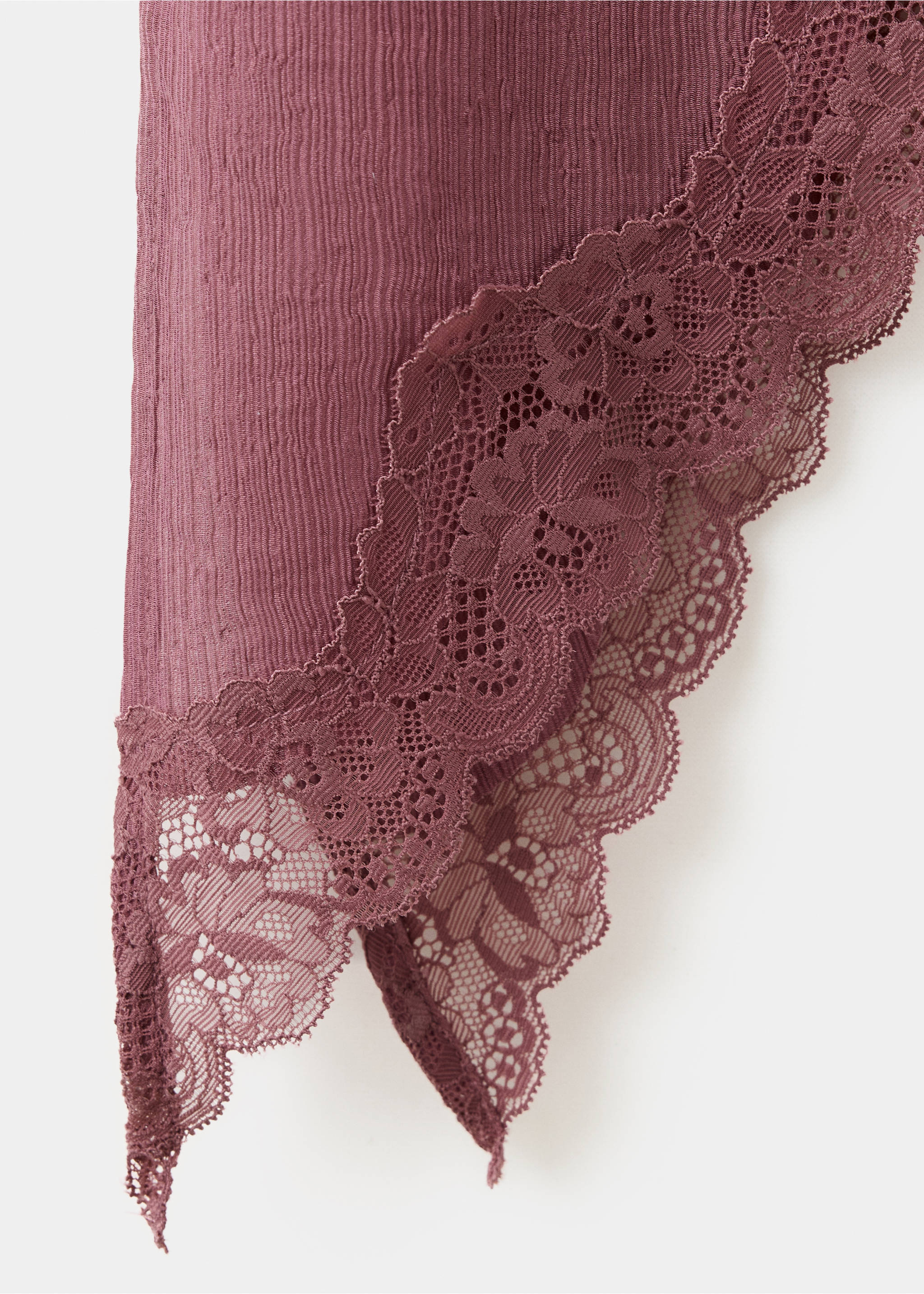 Asymmetric lace camisole top - Details of the article 0, Pink. Ref: 37054069-00.