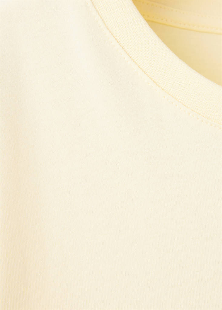 Printed cotton-blend t-shirt — Pastel Yellow