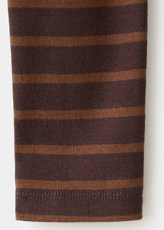 Striped cotton T-shirt — Brown 6