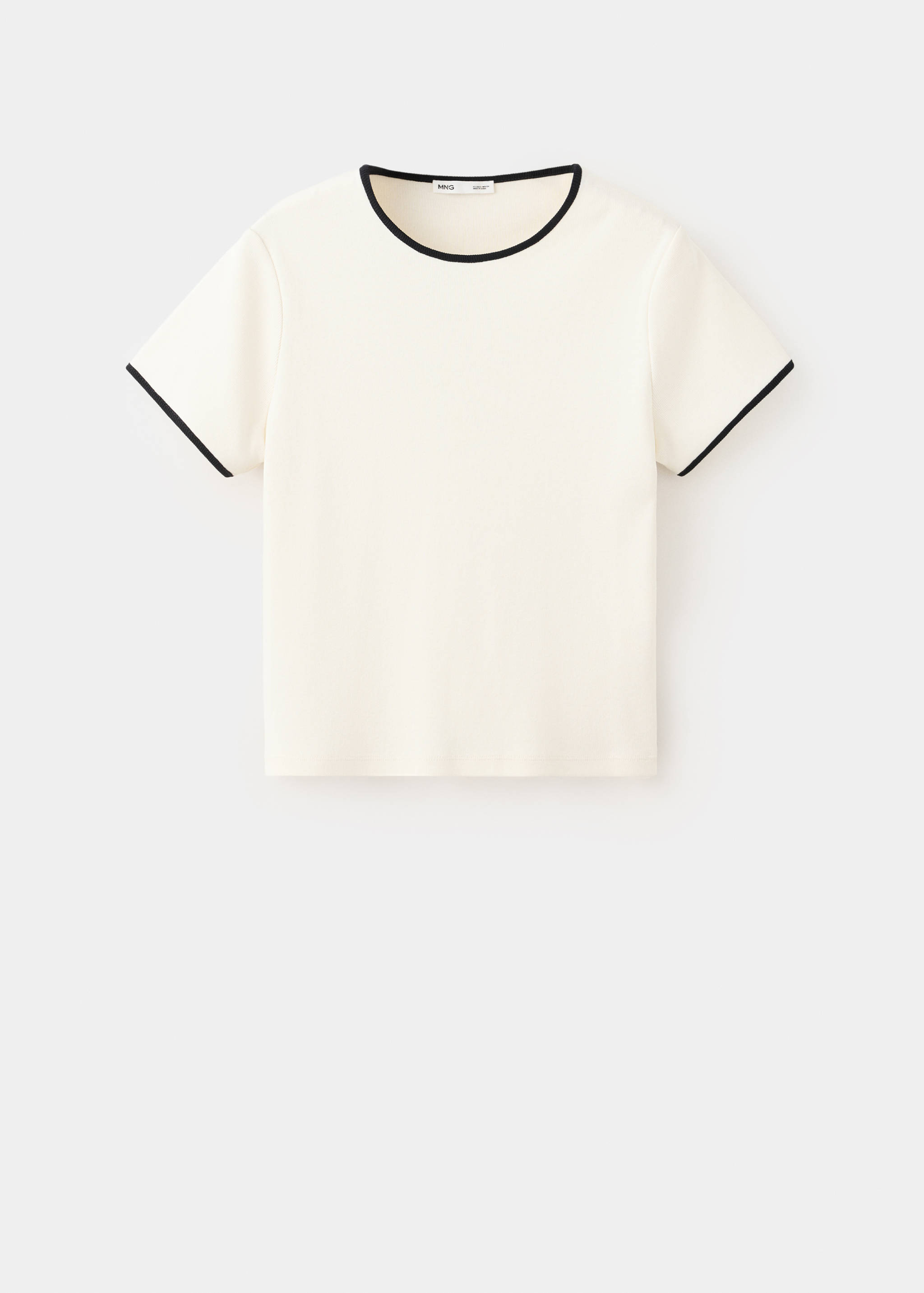 Cotton t-shirt with contrasting trim - Article without model