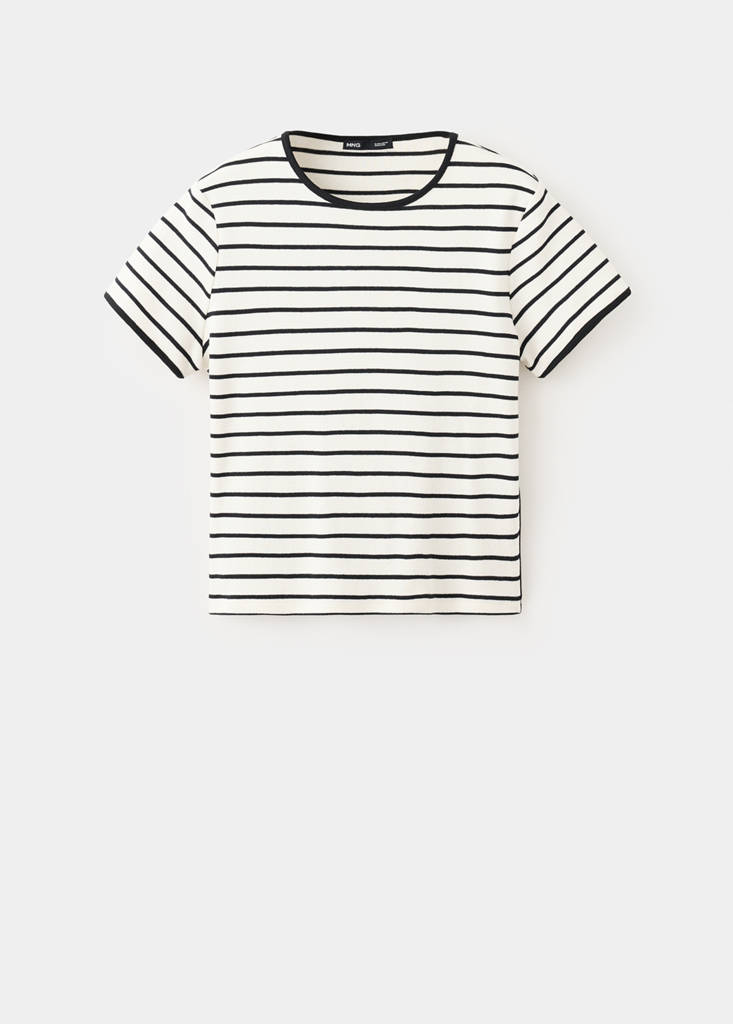 Cotton t-shirt with contrasting trim - thumbnail 4
