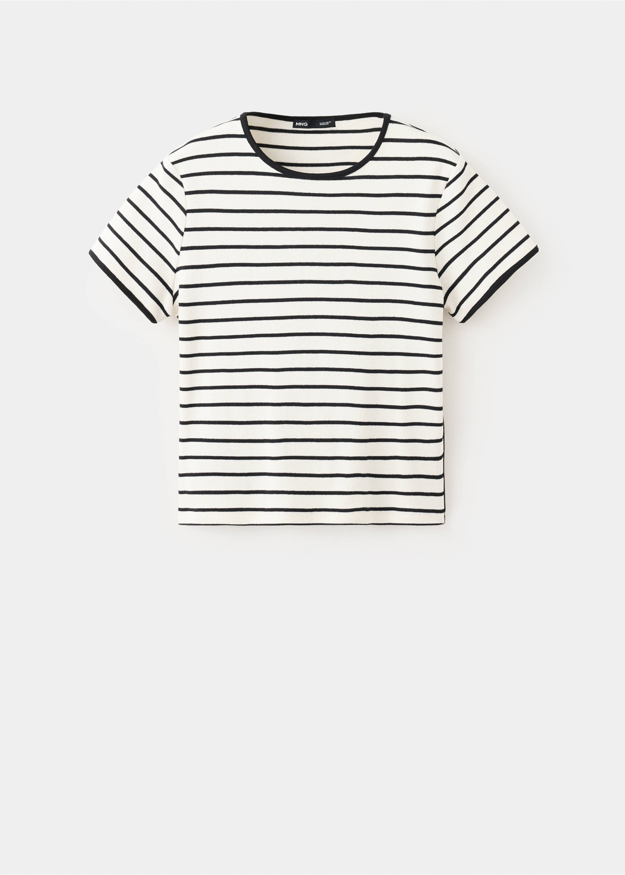 Cotton t-shirt with contrasting trim - Article without model, Black. Ref: 37054076-00.