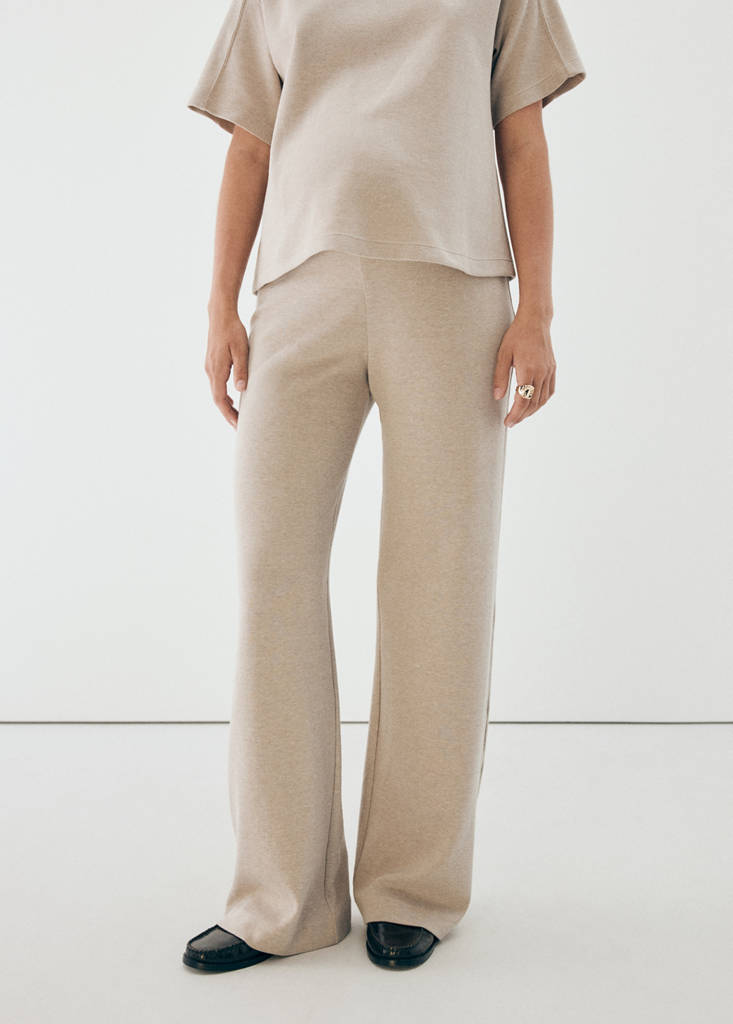 Straight maternity trousers — Ecru